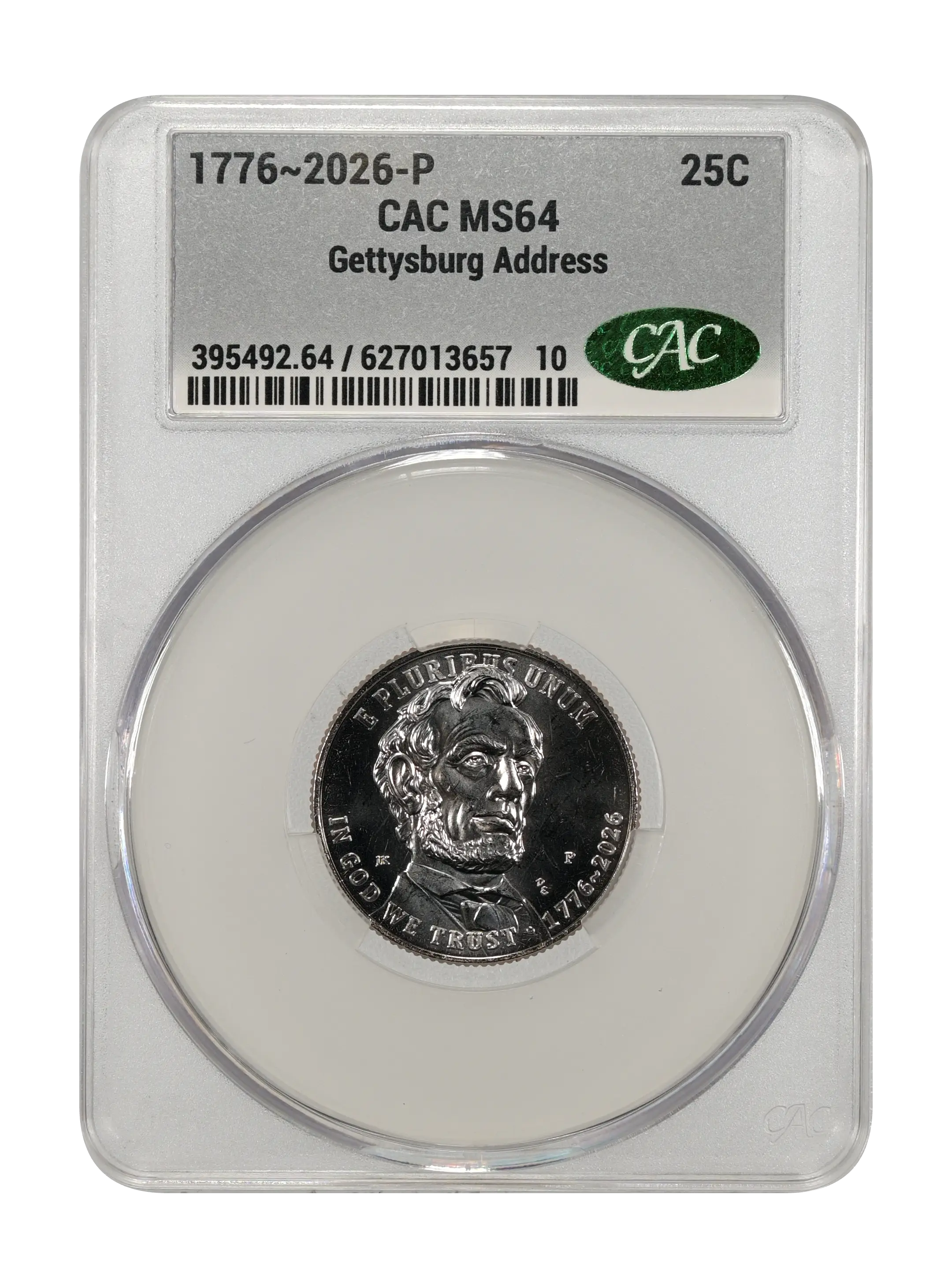 1776~2026-P 25c Gettysburg Address MS thumbnail 5