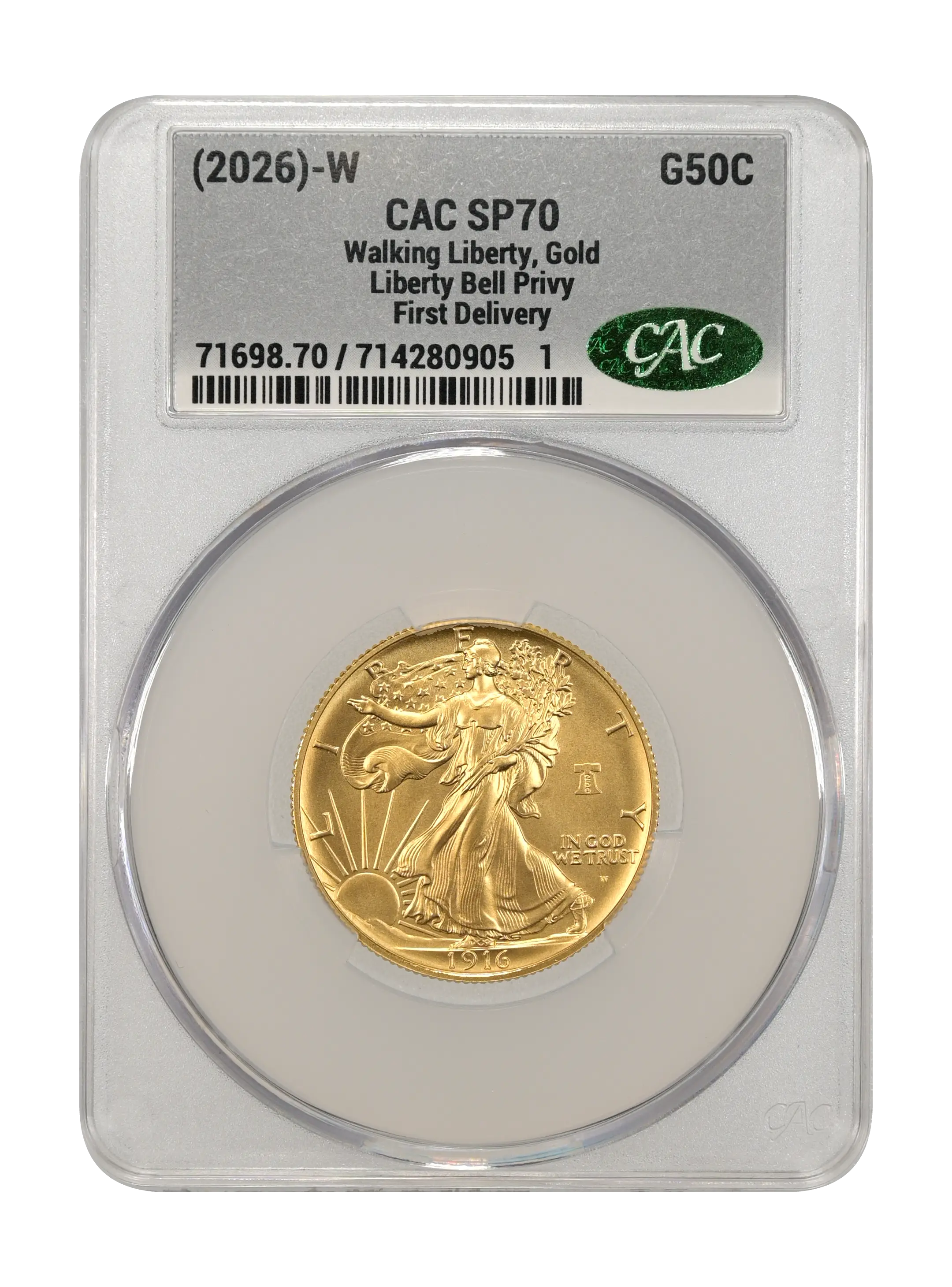 (2026)-W G50c Gold Walking Liberty, 250th Anniversary Privy SP thumbnail 3