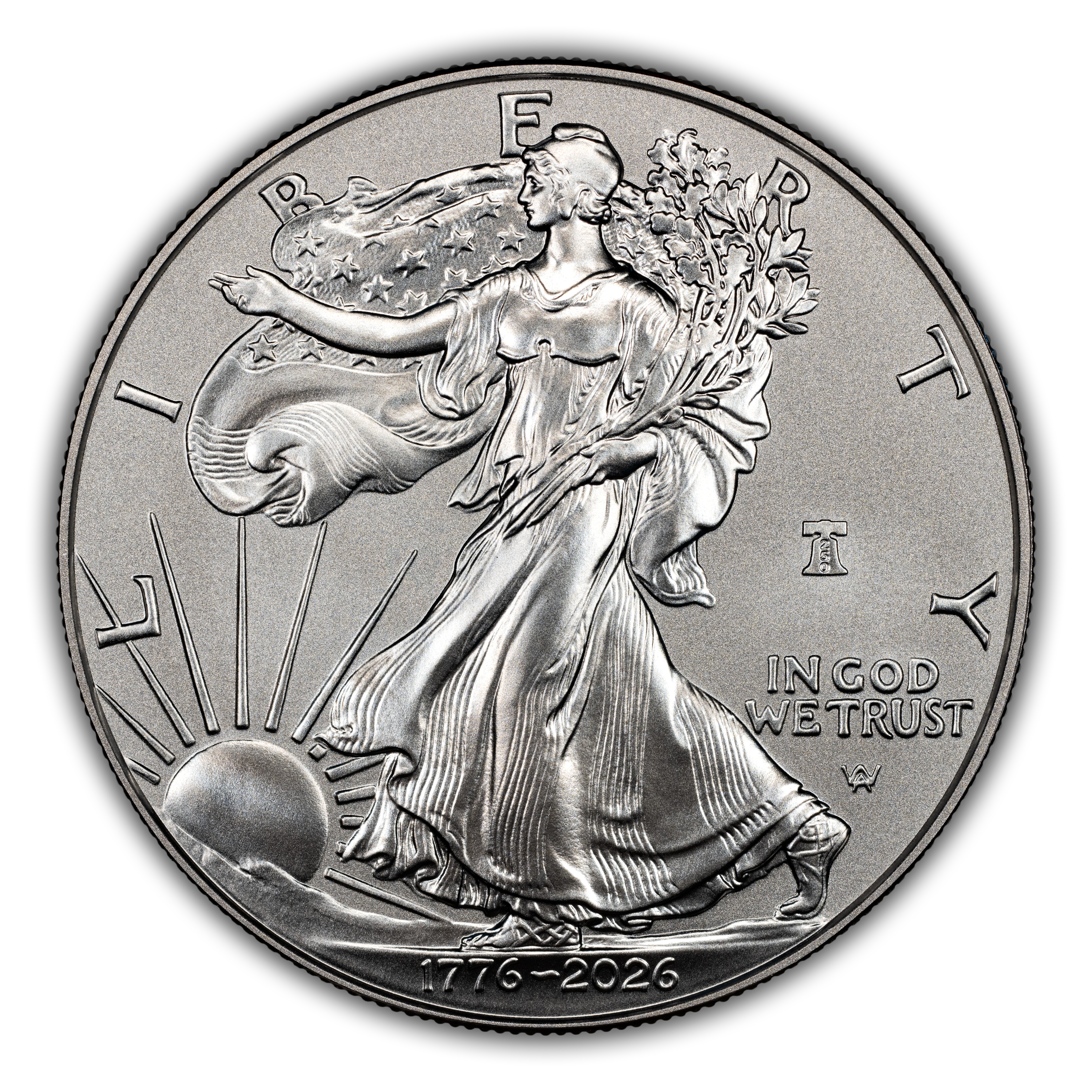 1776~2026-W $1  Silver Eagle, Enhanced Unc, Liberty Bell Privy, 250th Anniversary MS thumbnail 6