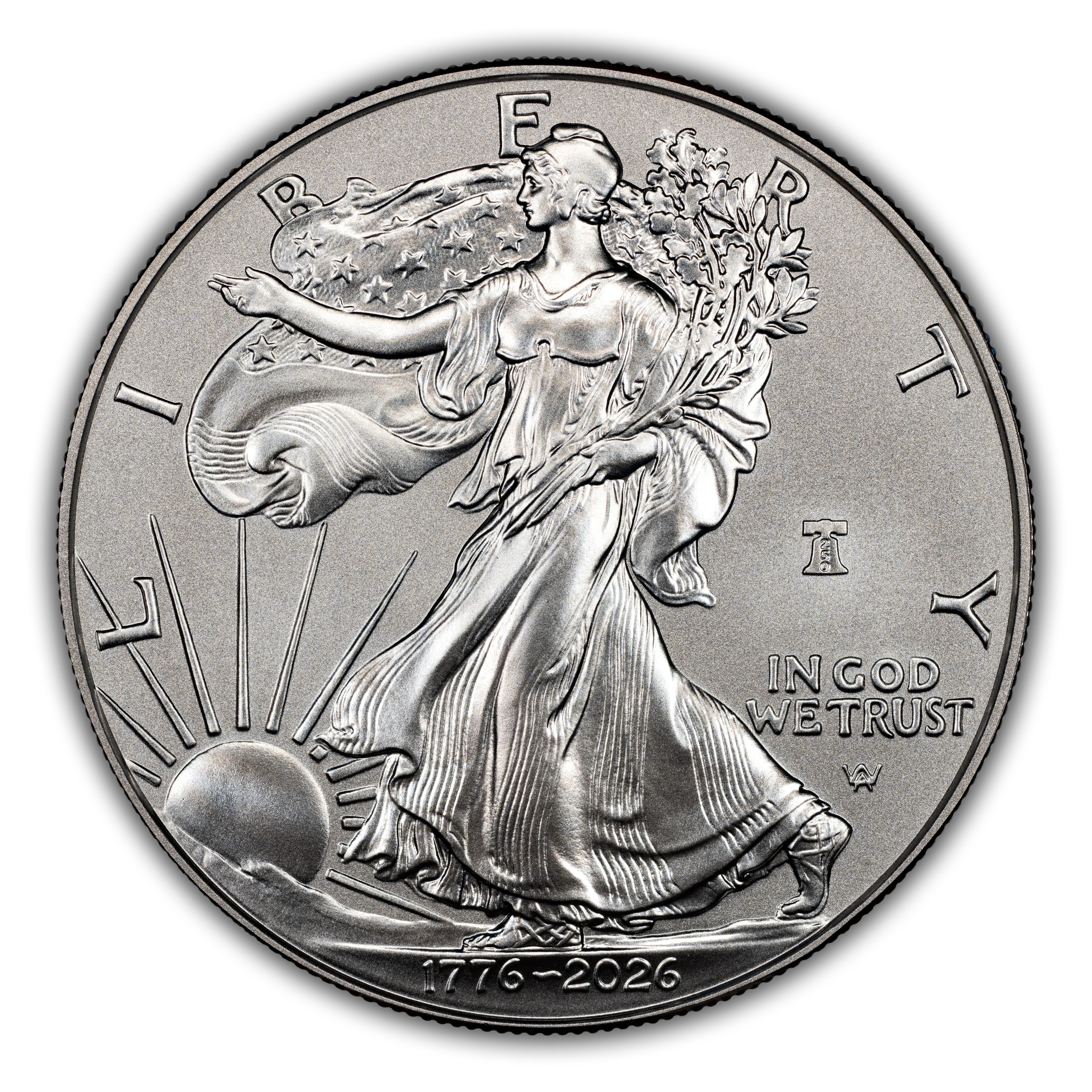 1776~2026-W $1  Silver Eagle, Enhanced Unc, Liberty Bell Privy, 250th Anniversary MS thumbnail 7