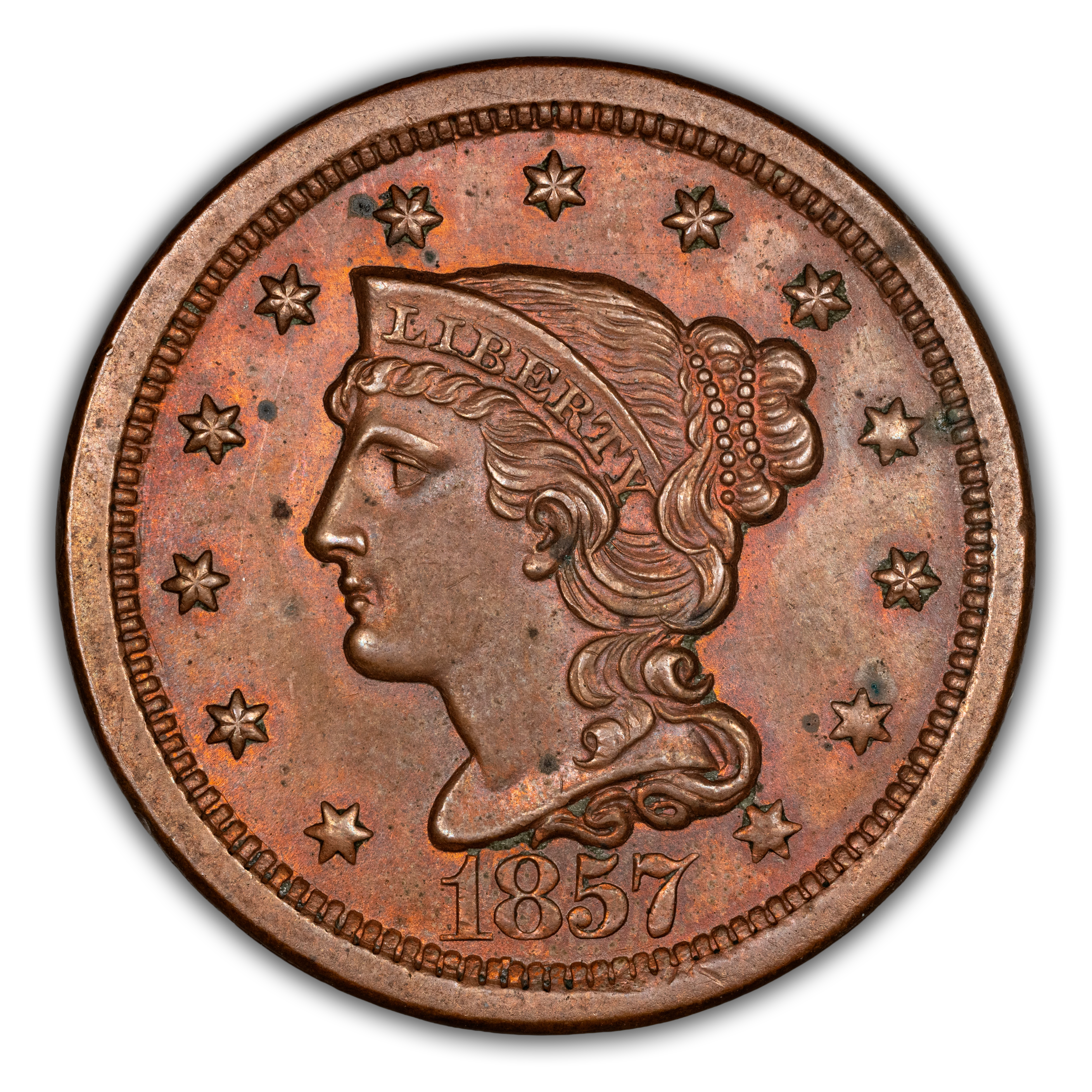 1857 1c Large Date MS BN thumbnail 3