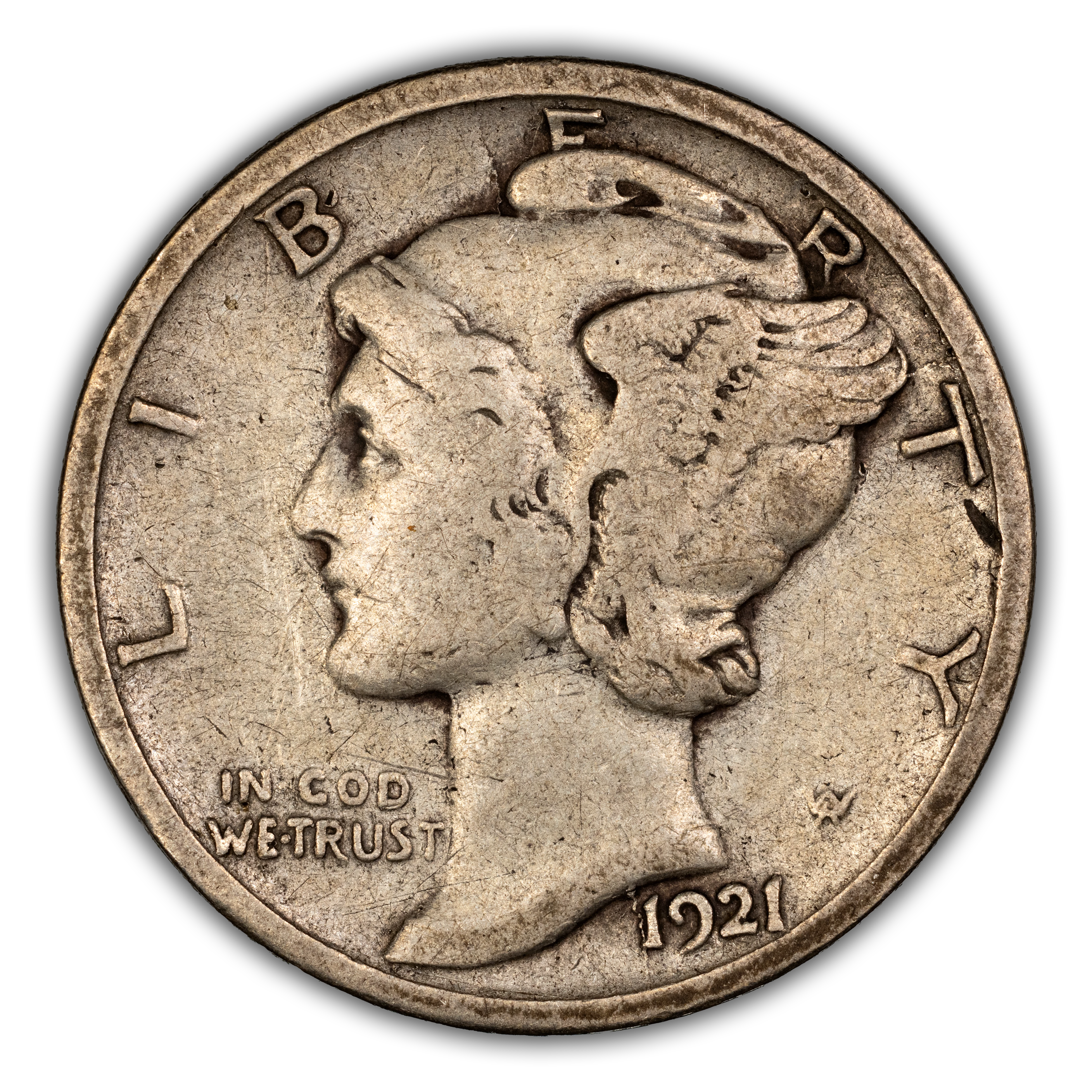 1921-D 10c MS thumbnail 3