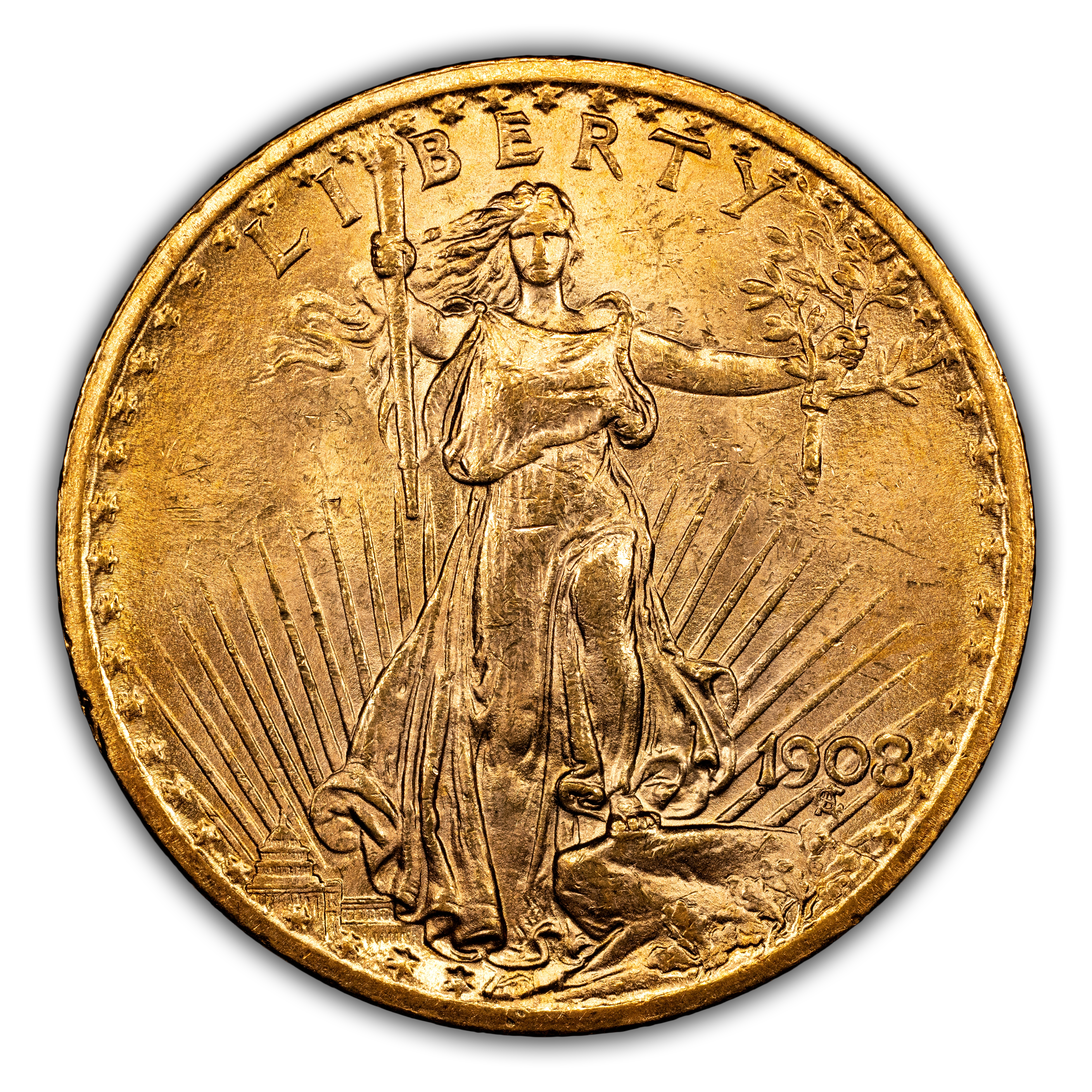 1908 $20  No Motto MS thumbnail 4