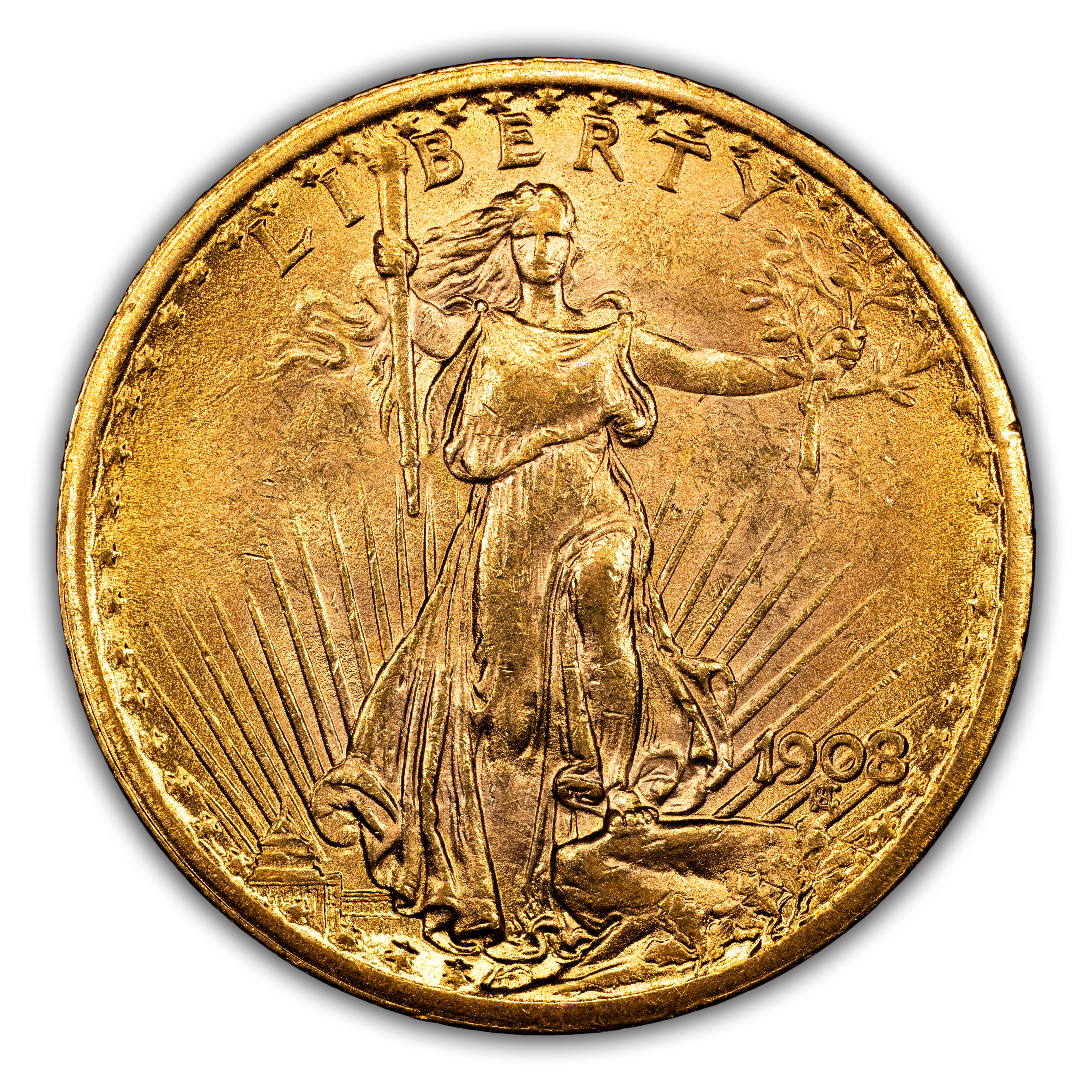 1908 $20  No Motto MS thumbnail 5
