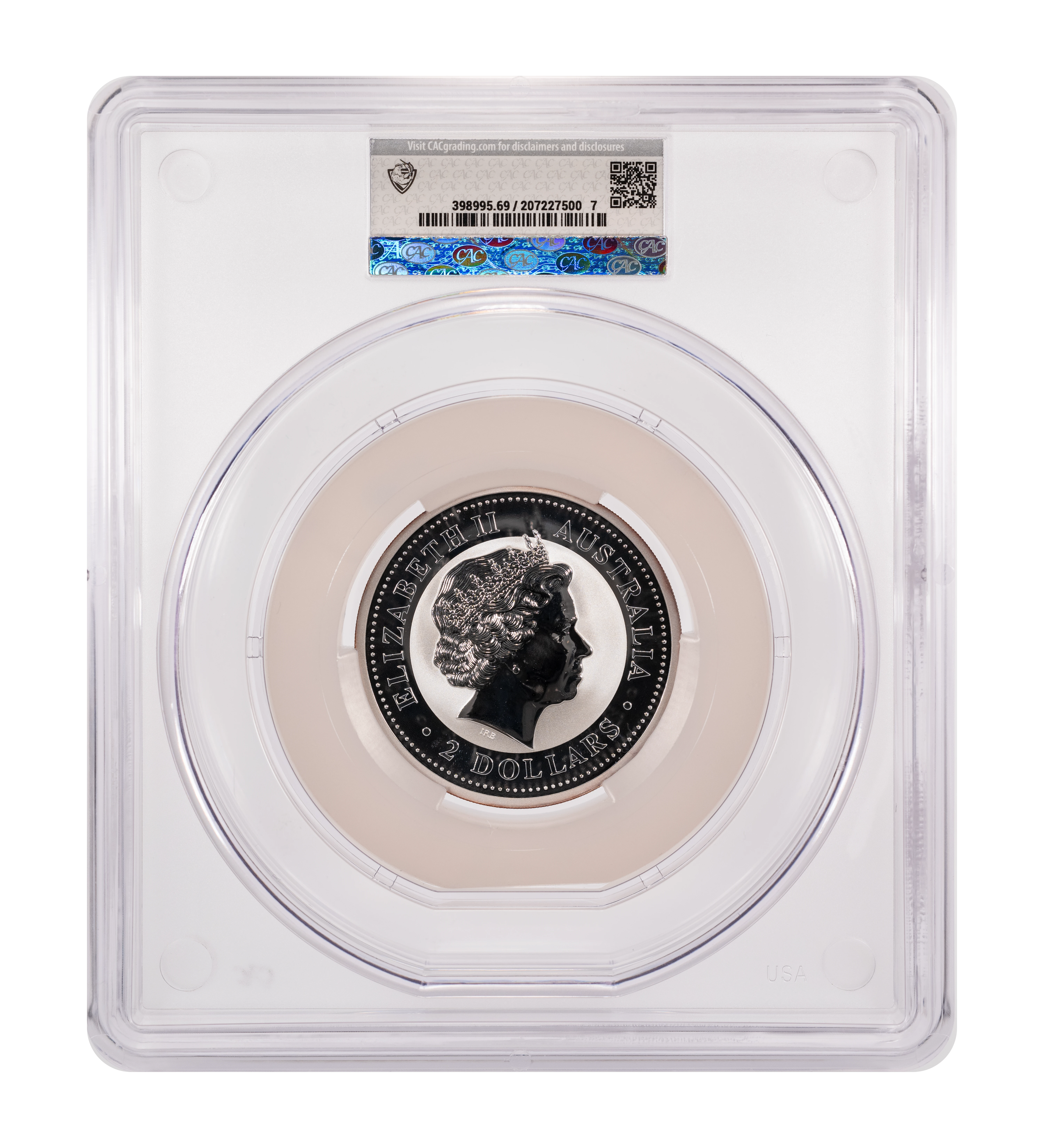 2005 S$2 2oz Silver, Kookaburra MS thumbnail 2