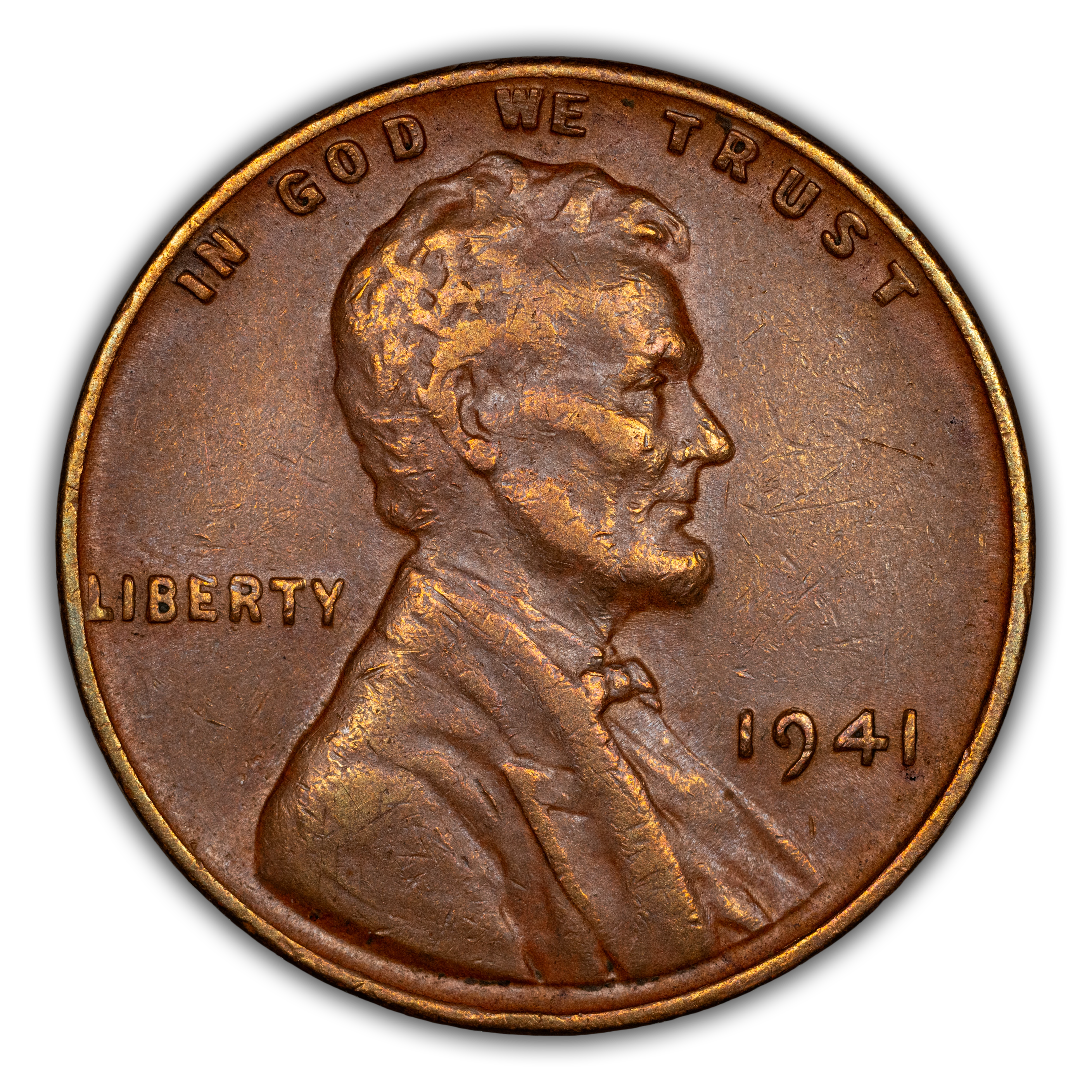 1941 1c Doubled Die Obverse, FS-102 MS BN