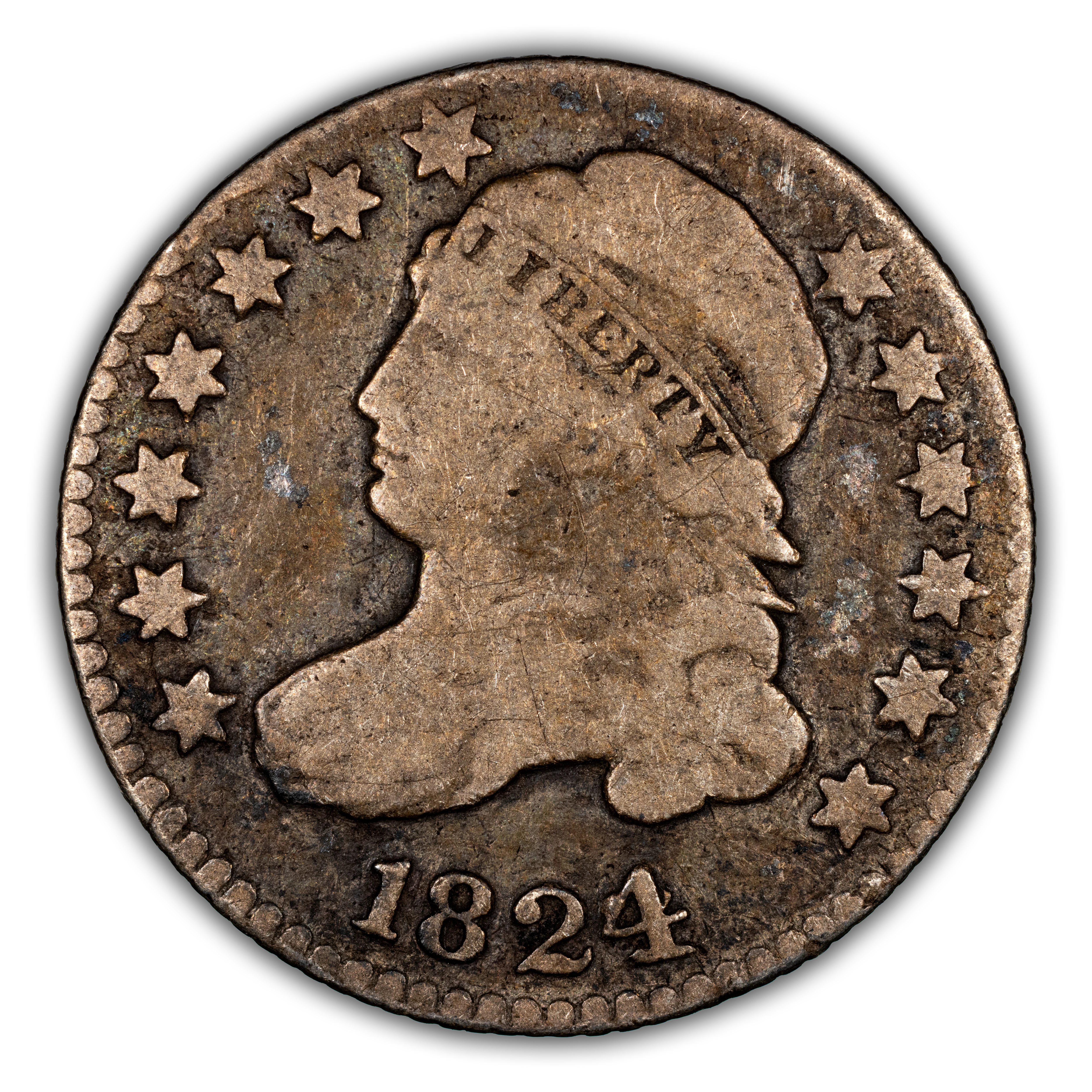 1824/2 10c Flat Top 1, JR-1 MS thumbnail 2