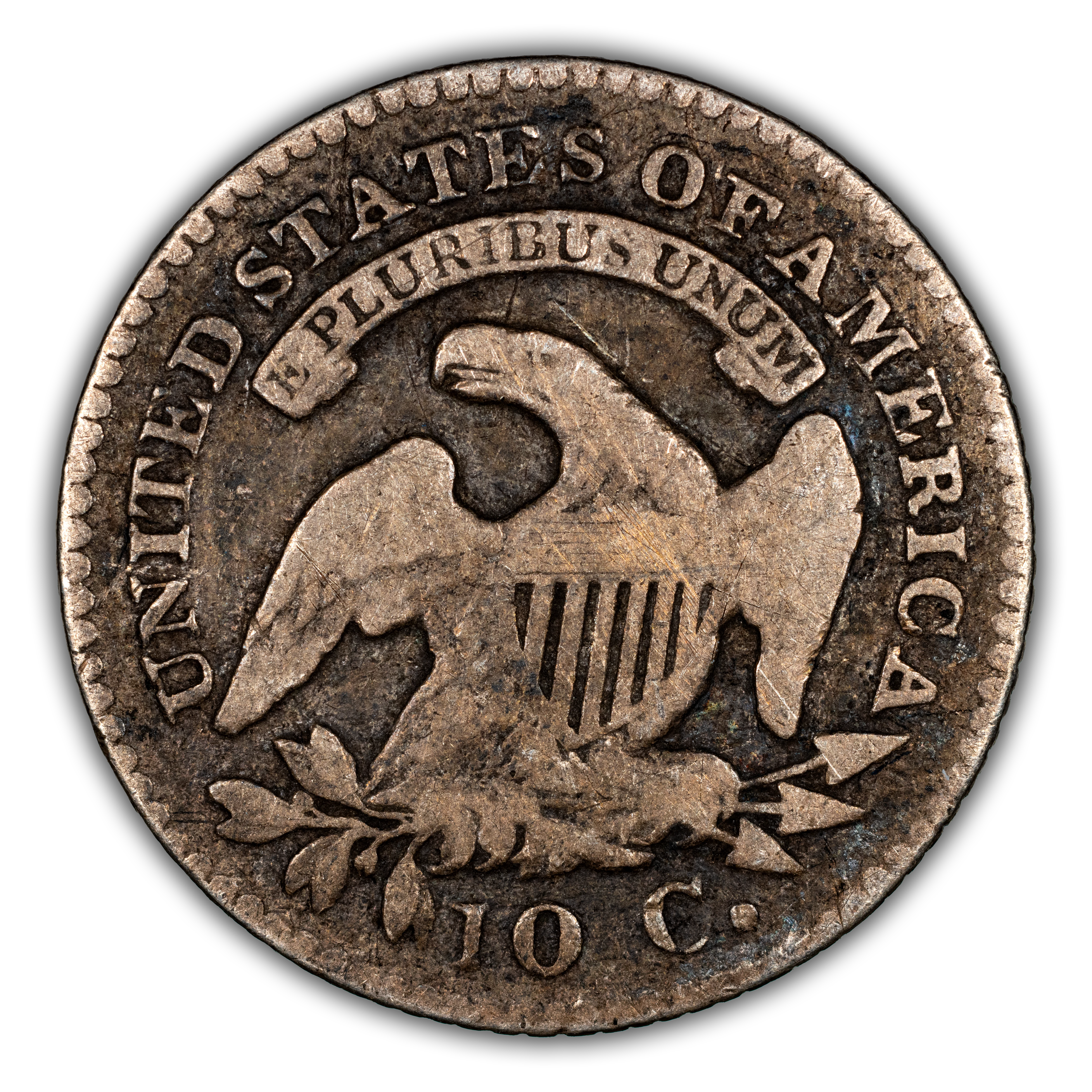1824/2 10c Flat Top 1, JR-1 MS thumbnail 10