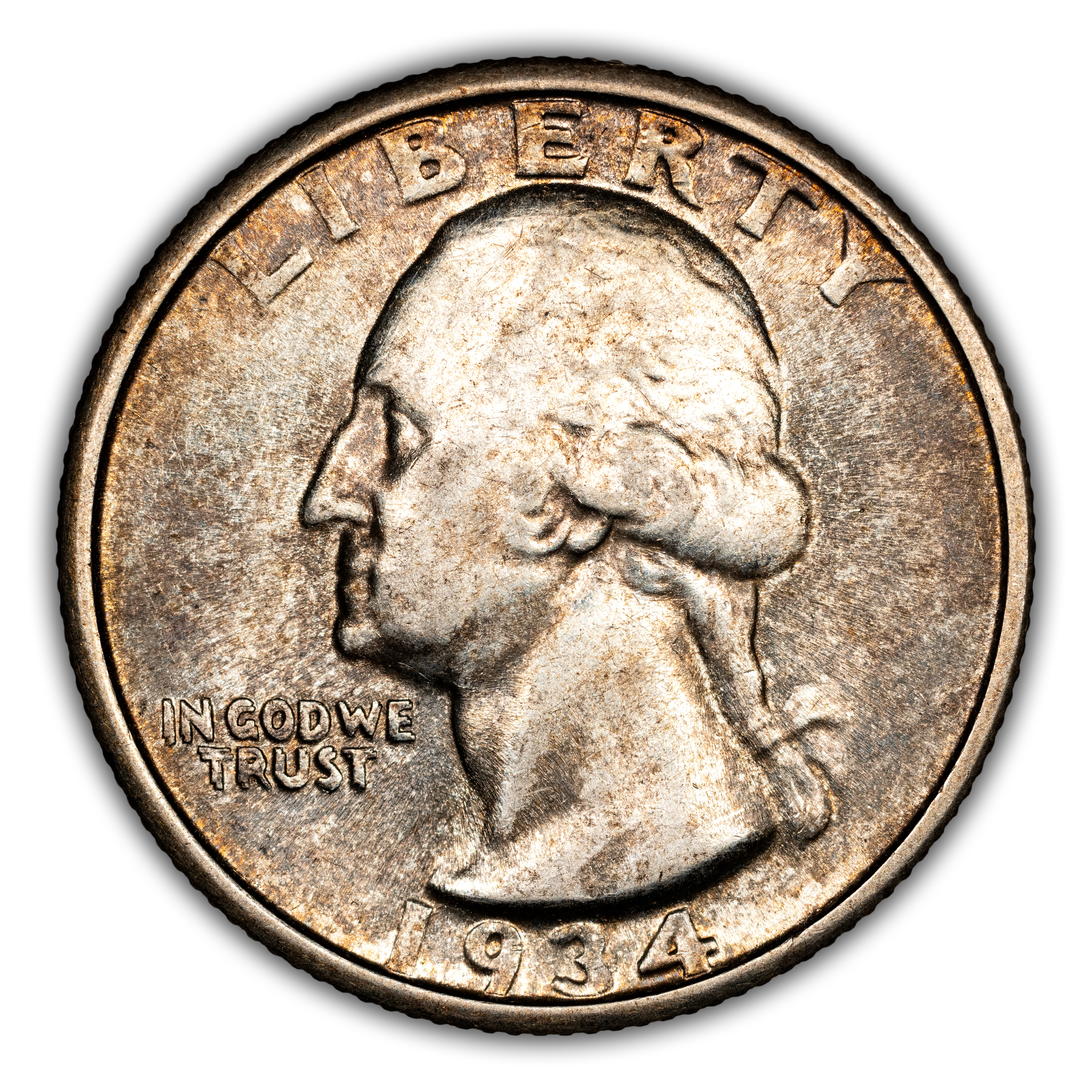 1934 25c Doubled Die Obverse MS