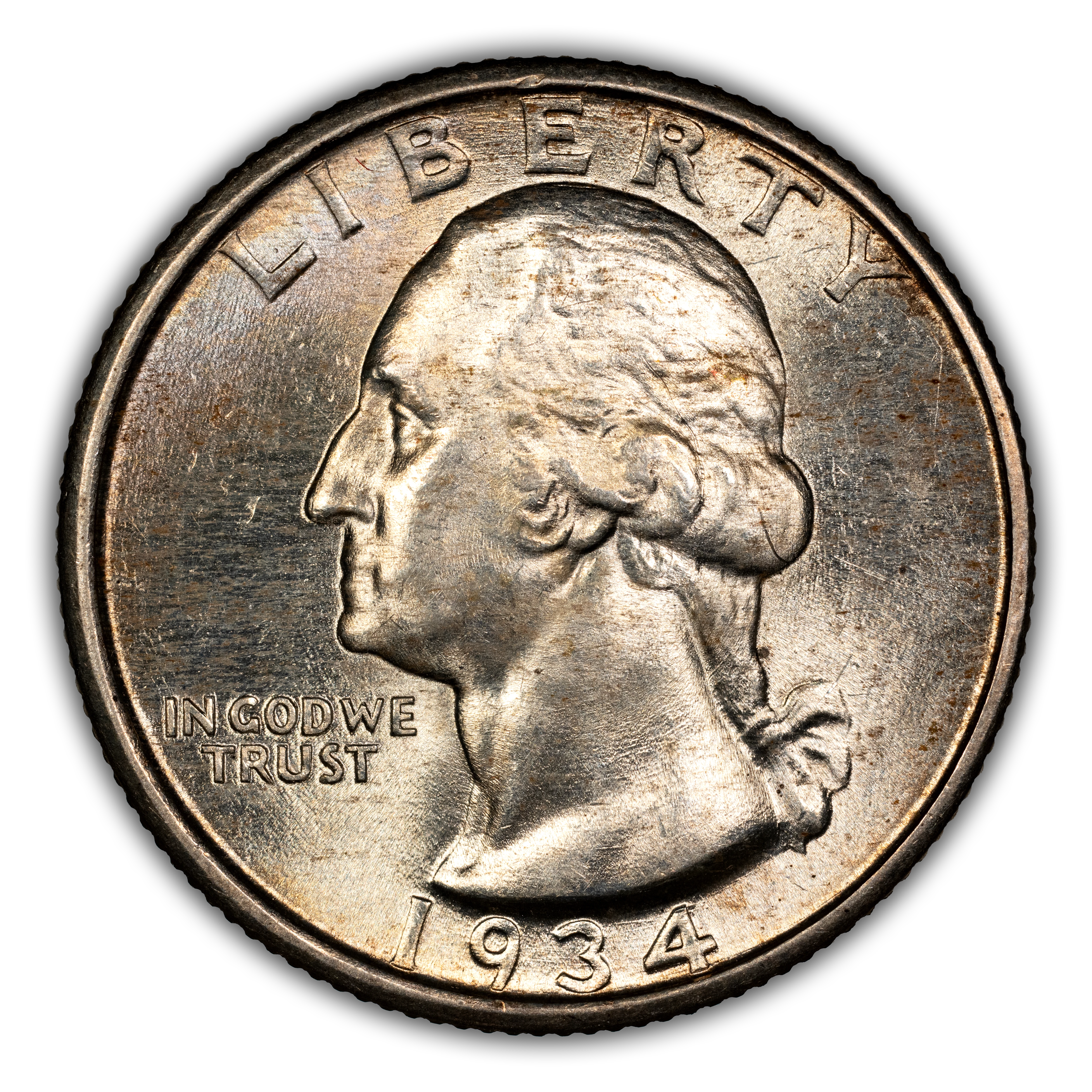 1934 25c Medium Motto MS thumbnail 3