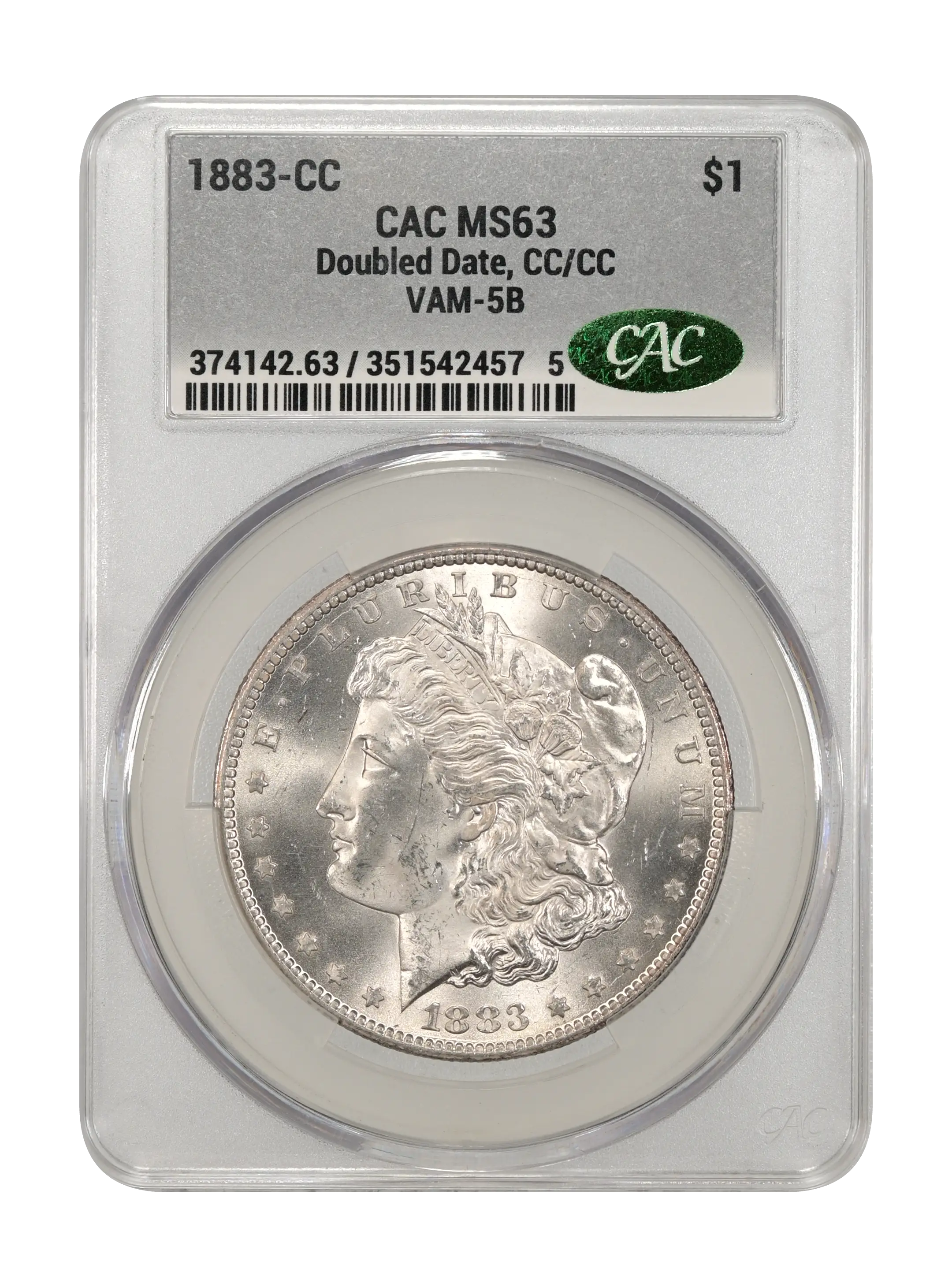 1883-CC $1  Doubled Date, CC/CC, VAM-5B MS thumbnail 7