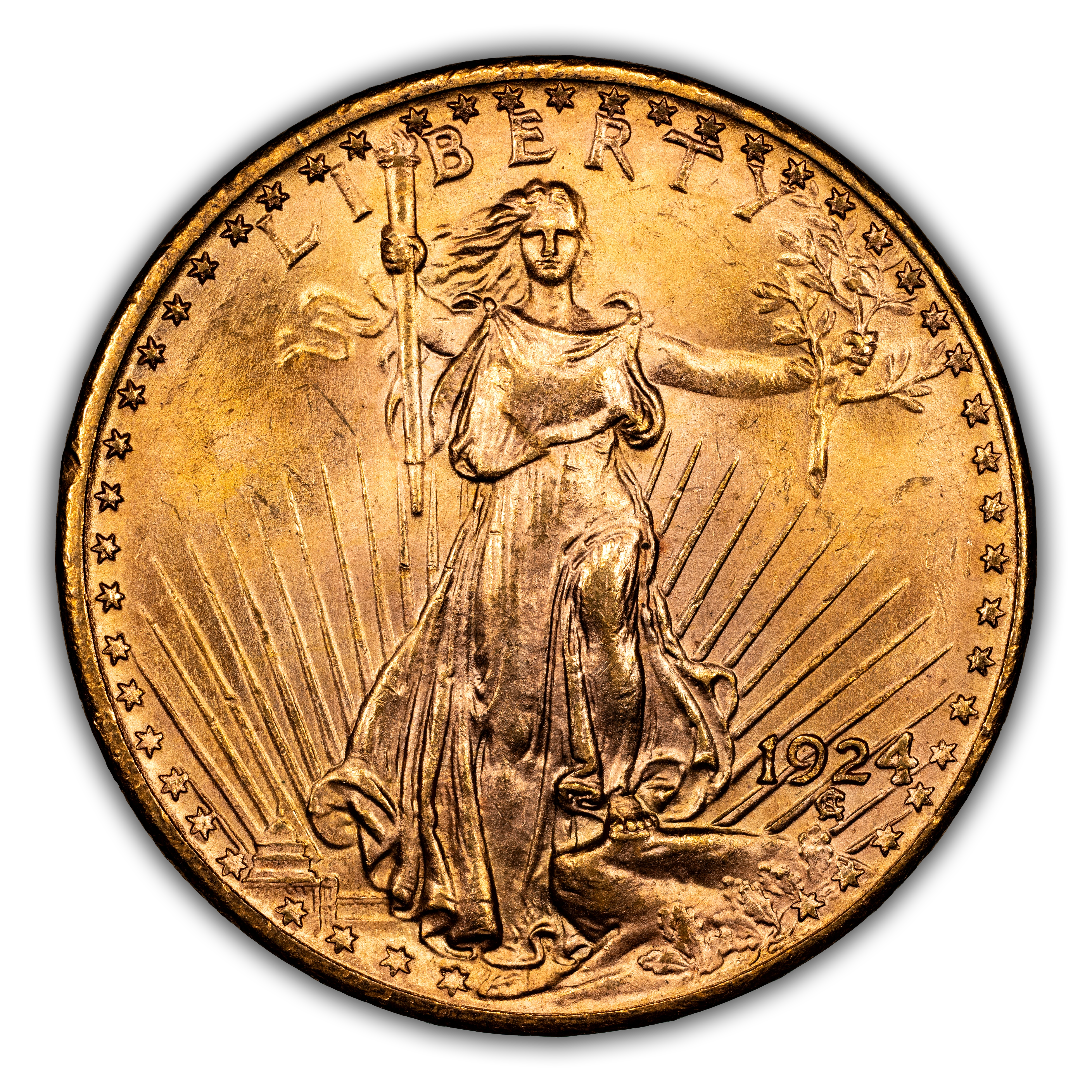 1924 $20  Doubled Die Obverse, FS-101 MS thumbnail 4