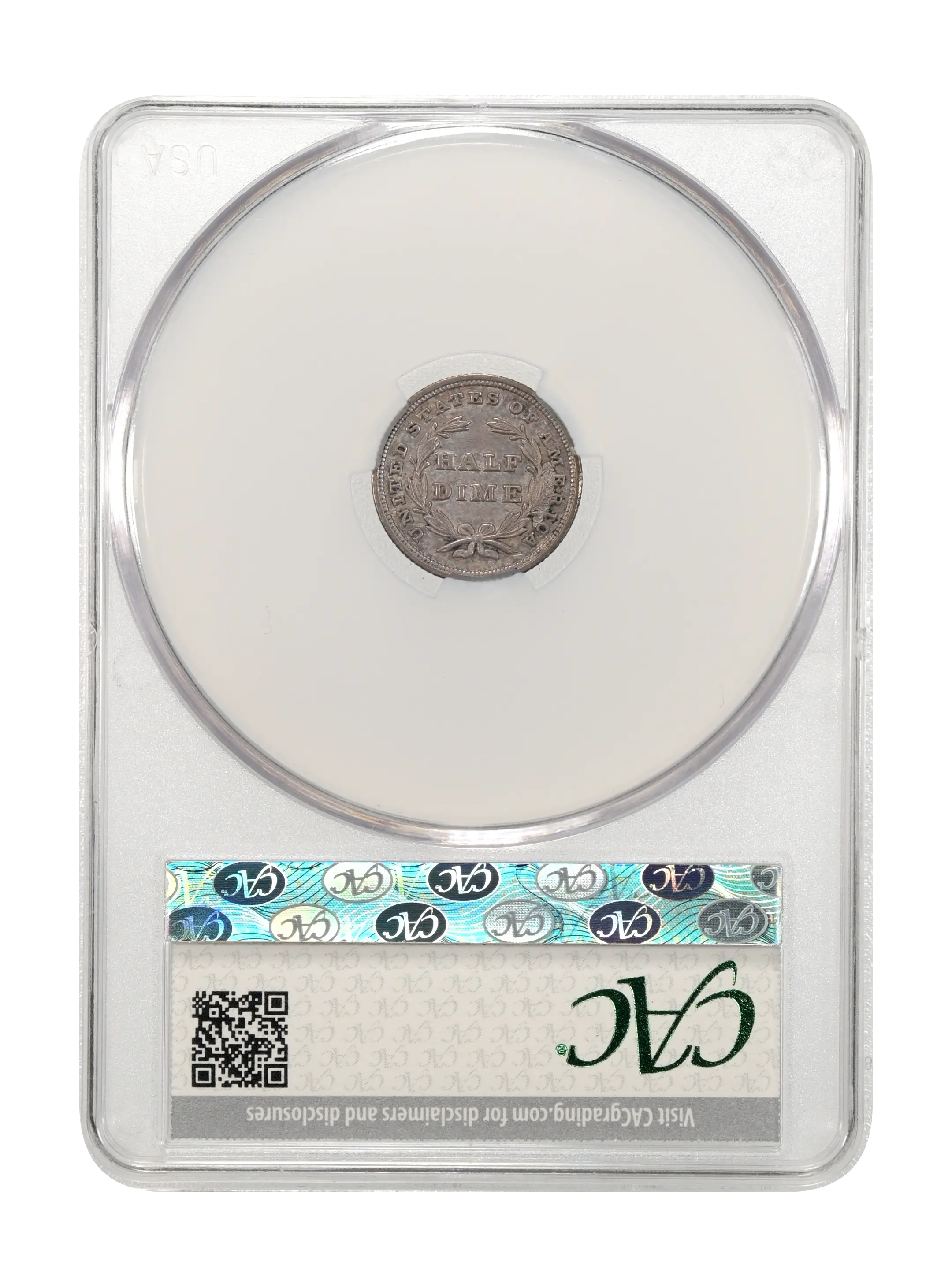 1838 H10c No Drap, Lg Stars, Rusted Reverse Die, FS-901 MS thumbnail 4
