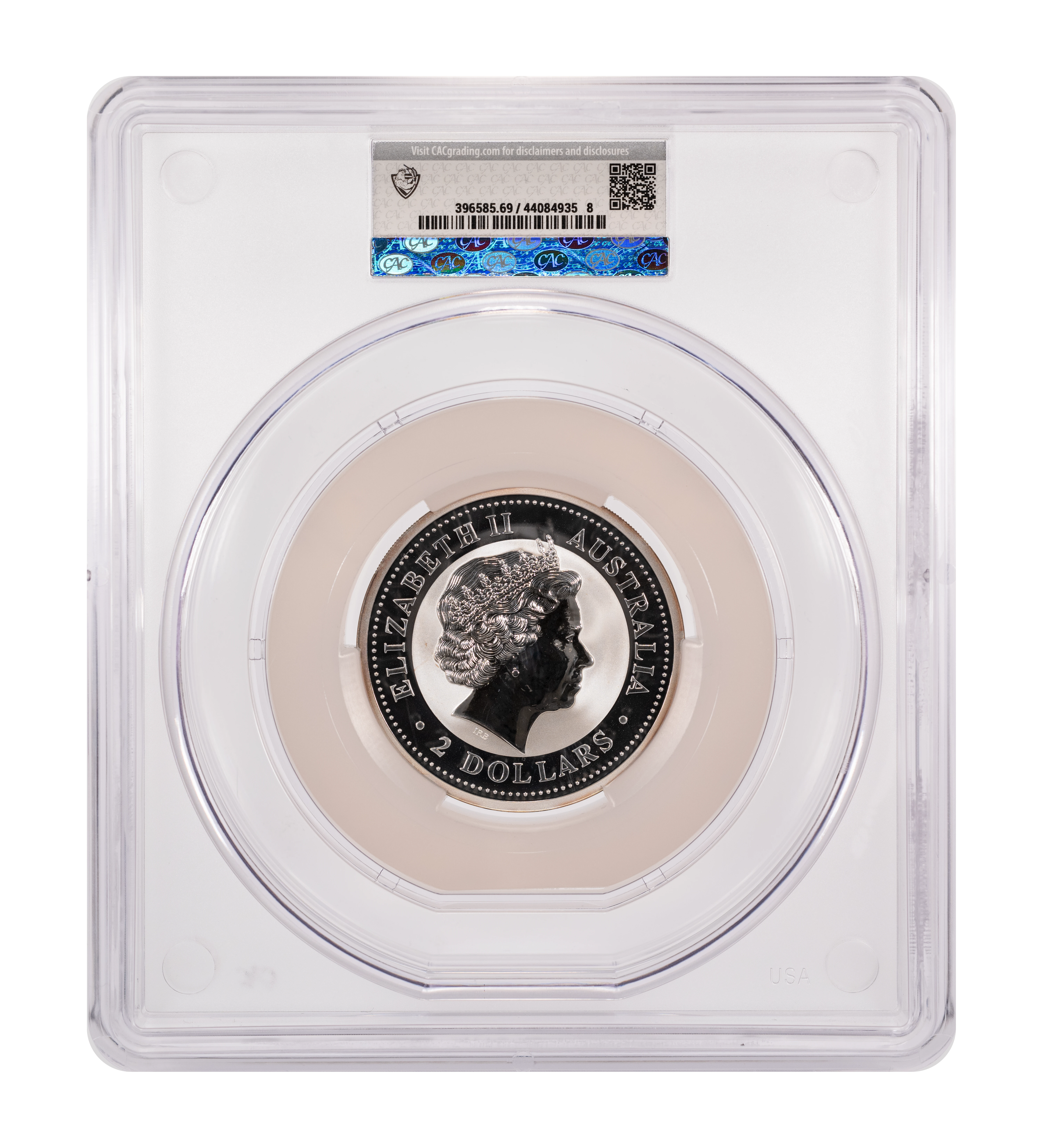 2000 S$2 2oz Silver, Year of the Dragon MS thumbnail 2