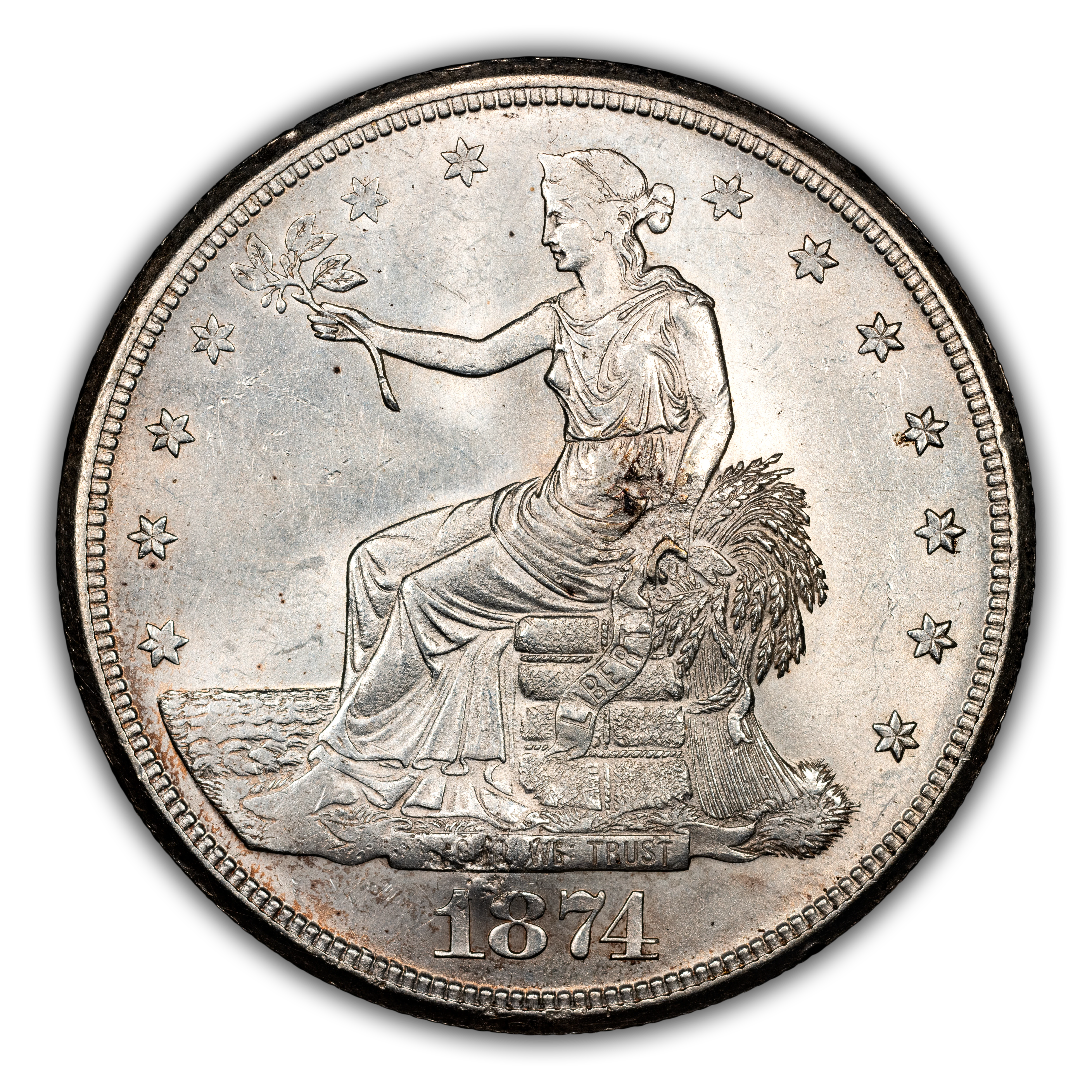 1874-S Trade$ Chopmarked MS