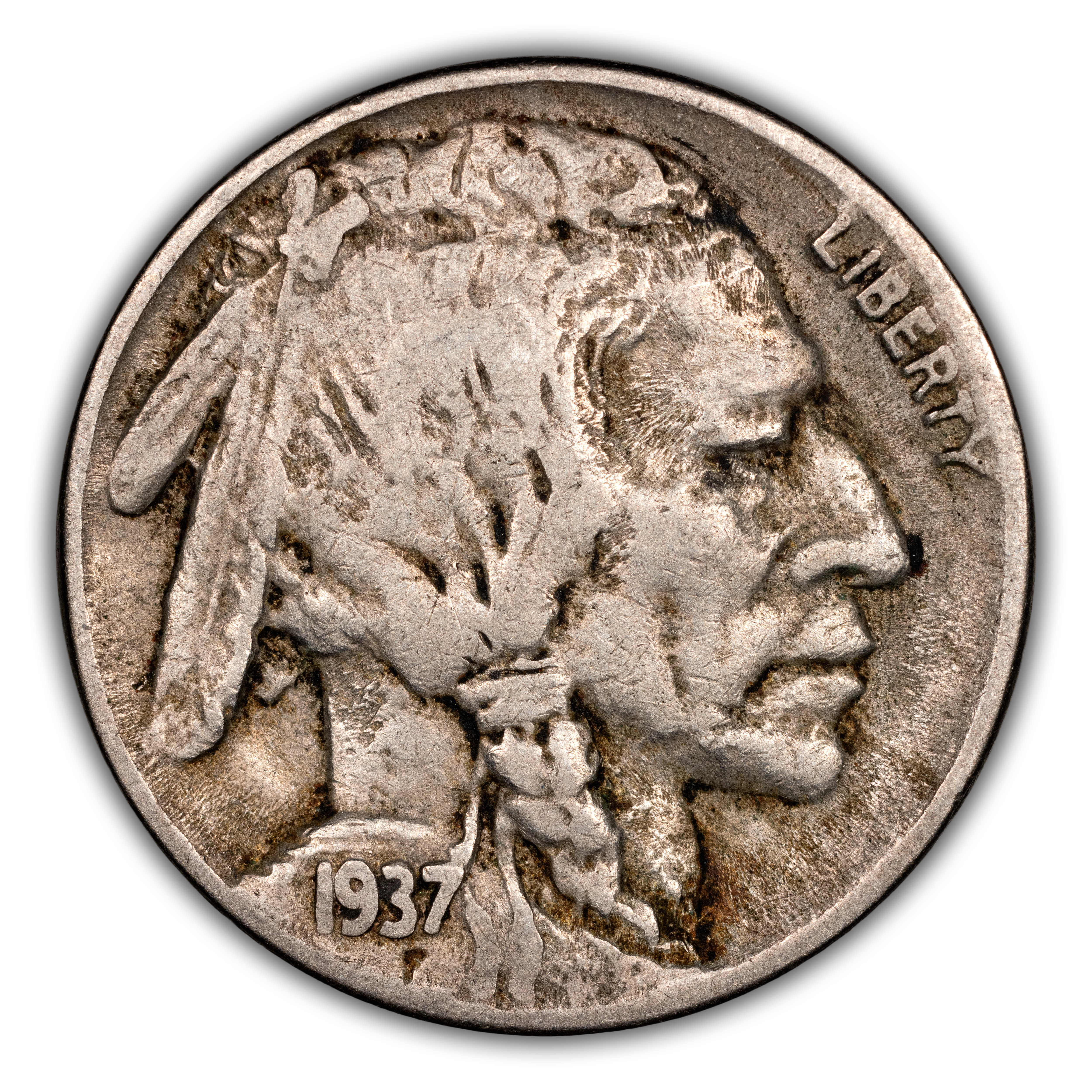 1937-D 5c 3 Legs MS thumbnail 7