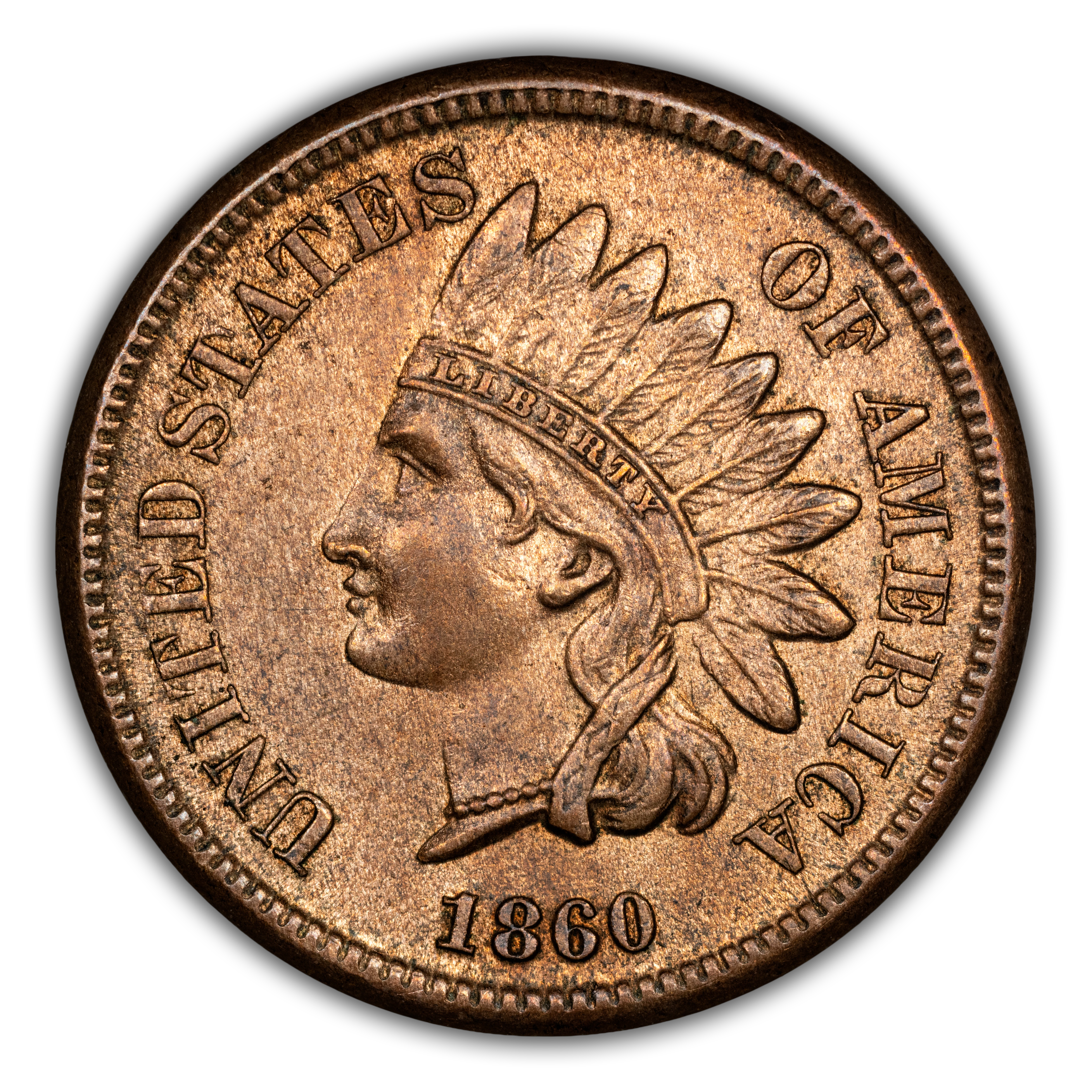 1860 1c Pointed Bust MS thumbnail 3