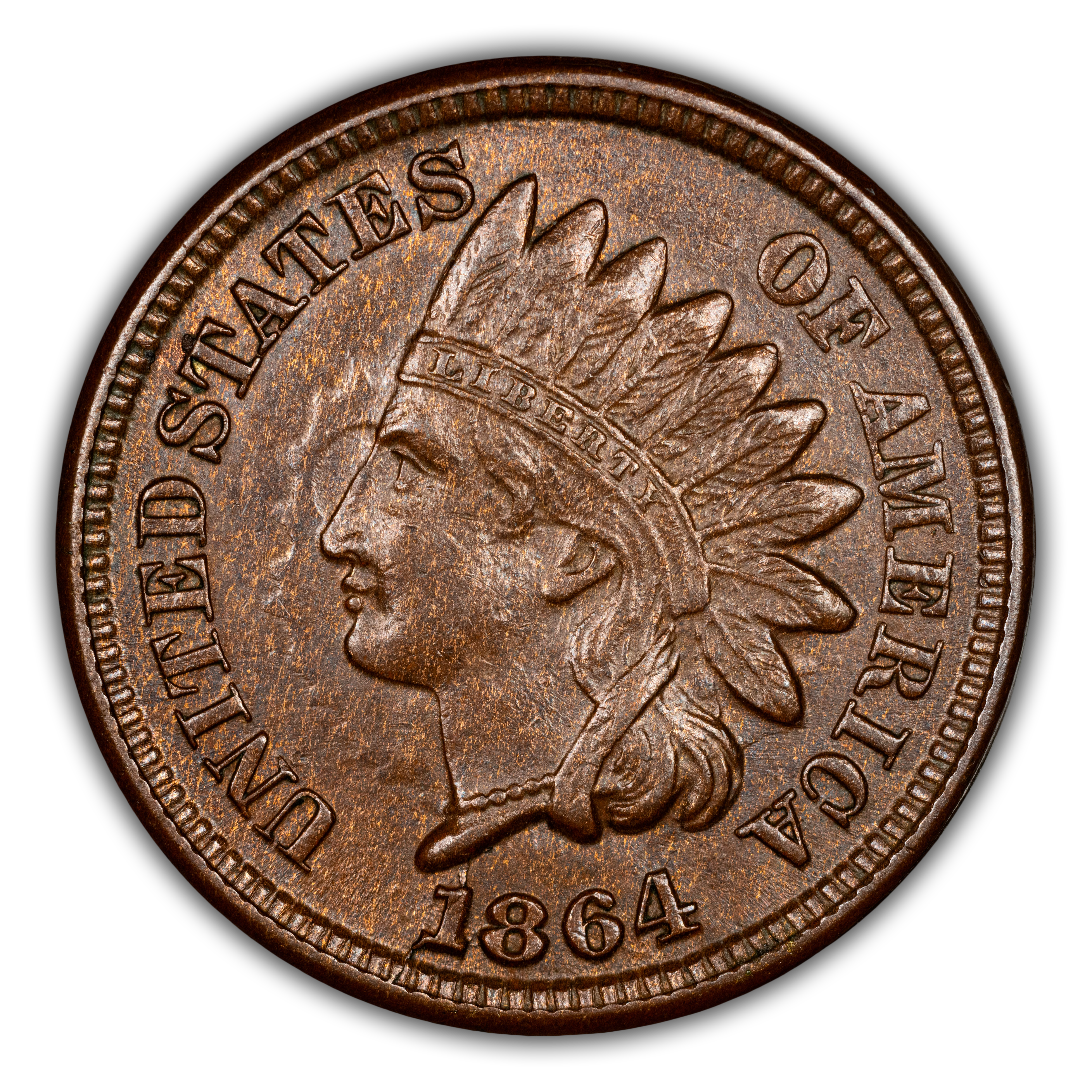 1864 1c Bronze, Doubled Die, FS-1101, S-4 MS BN thumbnail 2