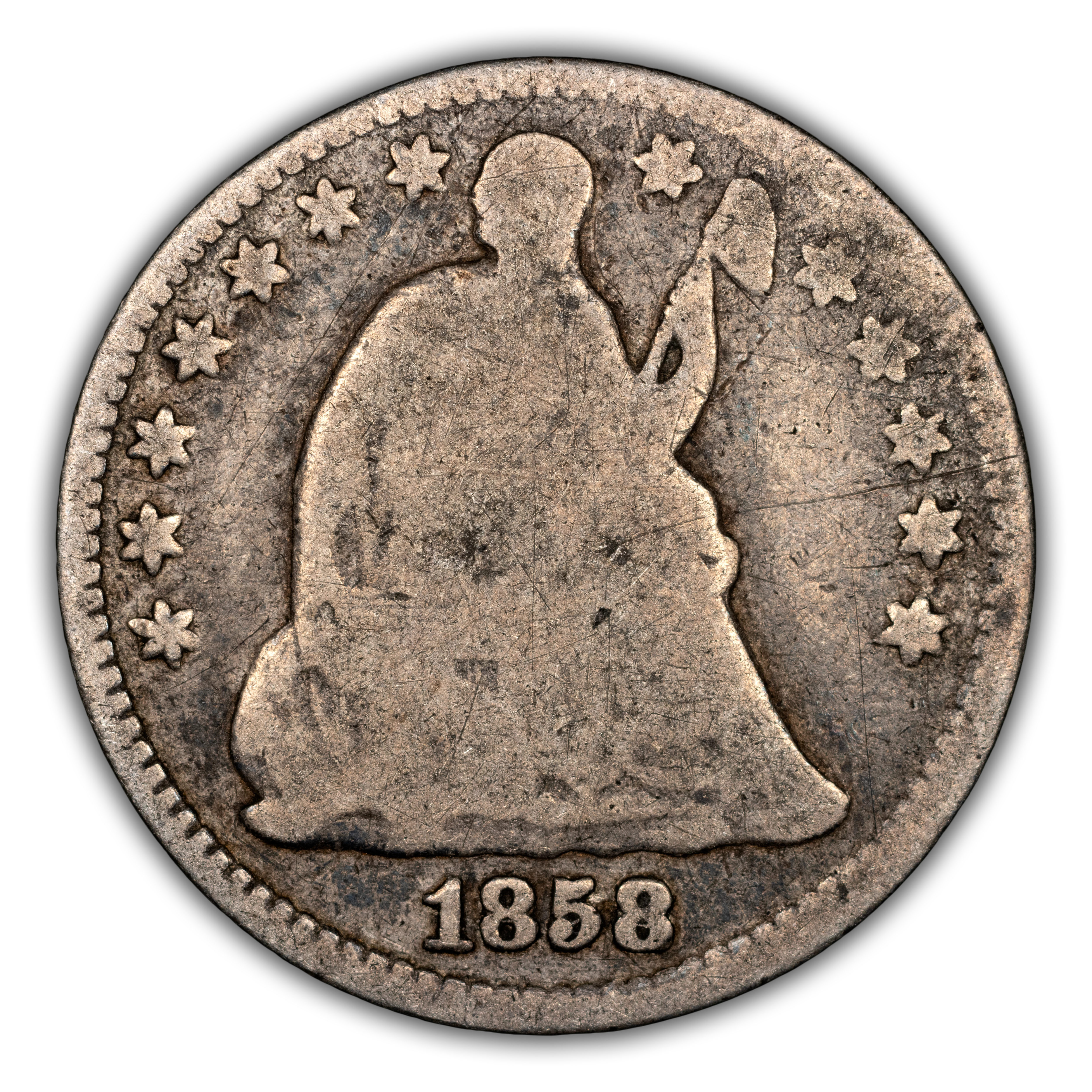1858 H10c Doubled Date, FS-301 MS