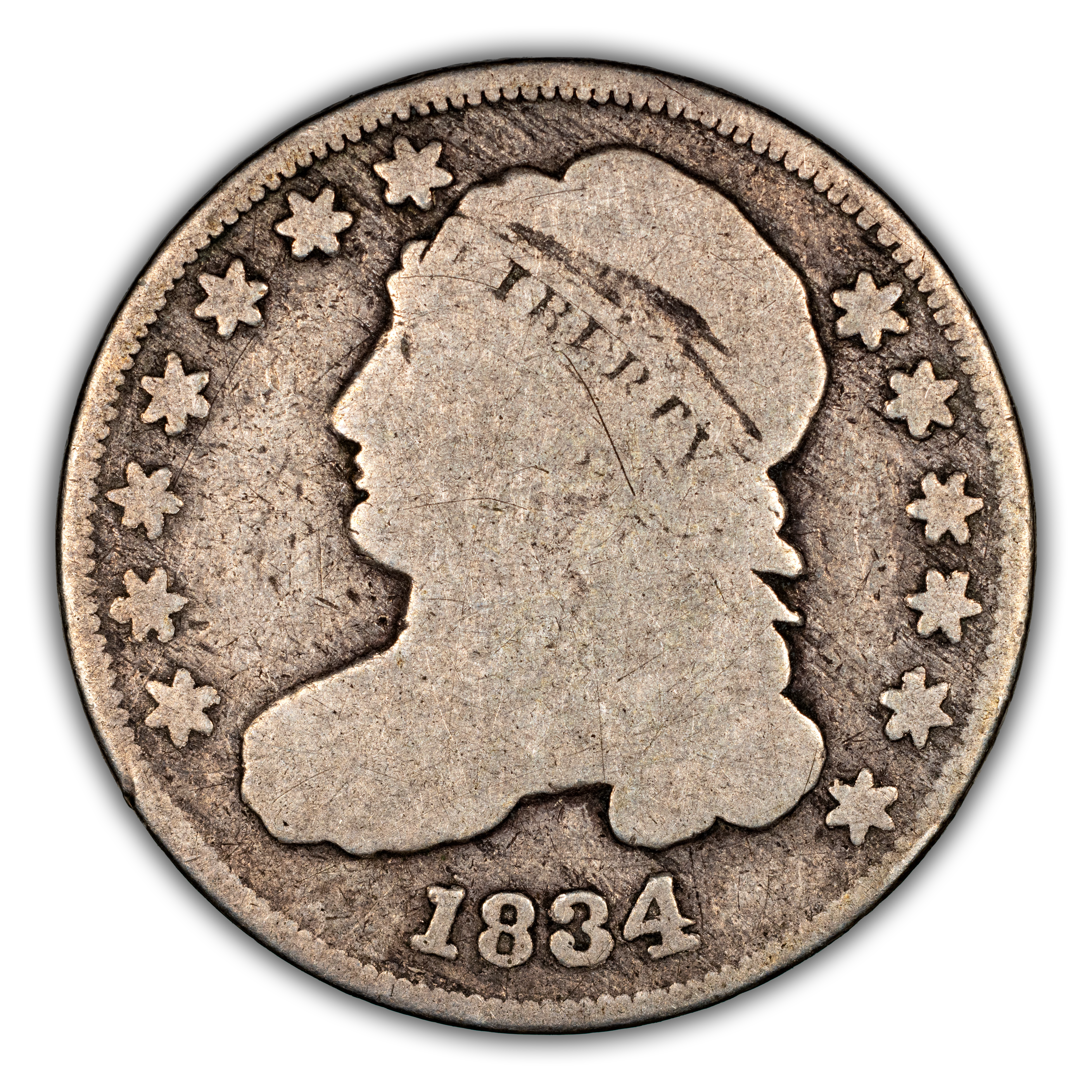 1834 10c Large 4 MS
