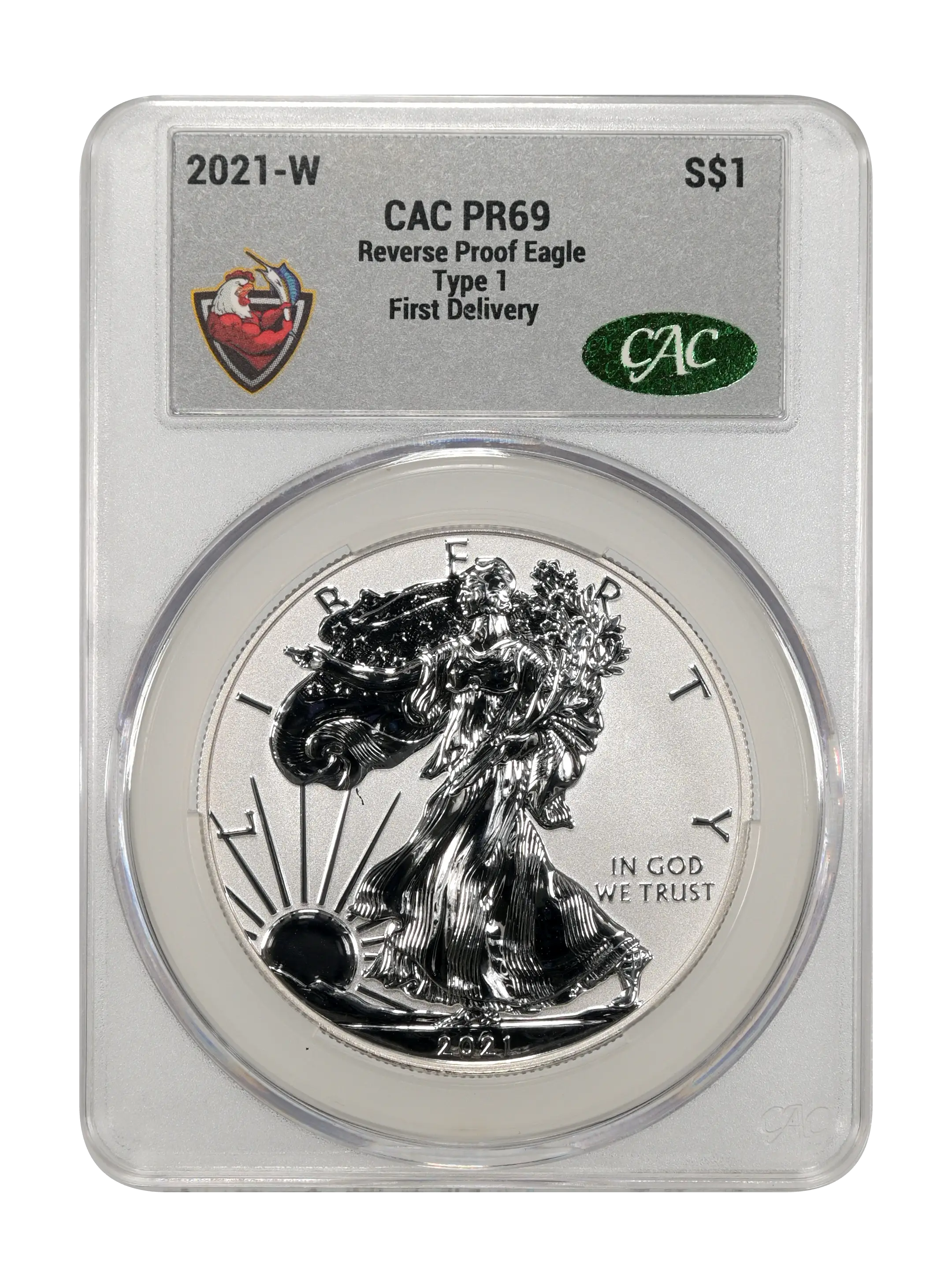 2021-W $1  Silver Eagle, Reverse Proof, Type 1 PR thumbnail 17