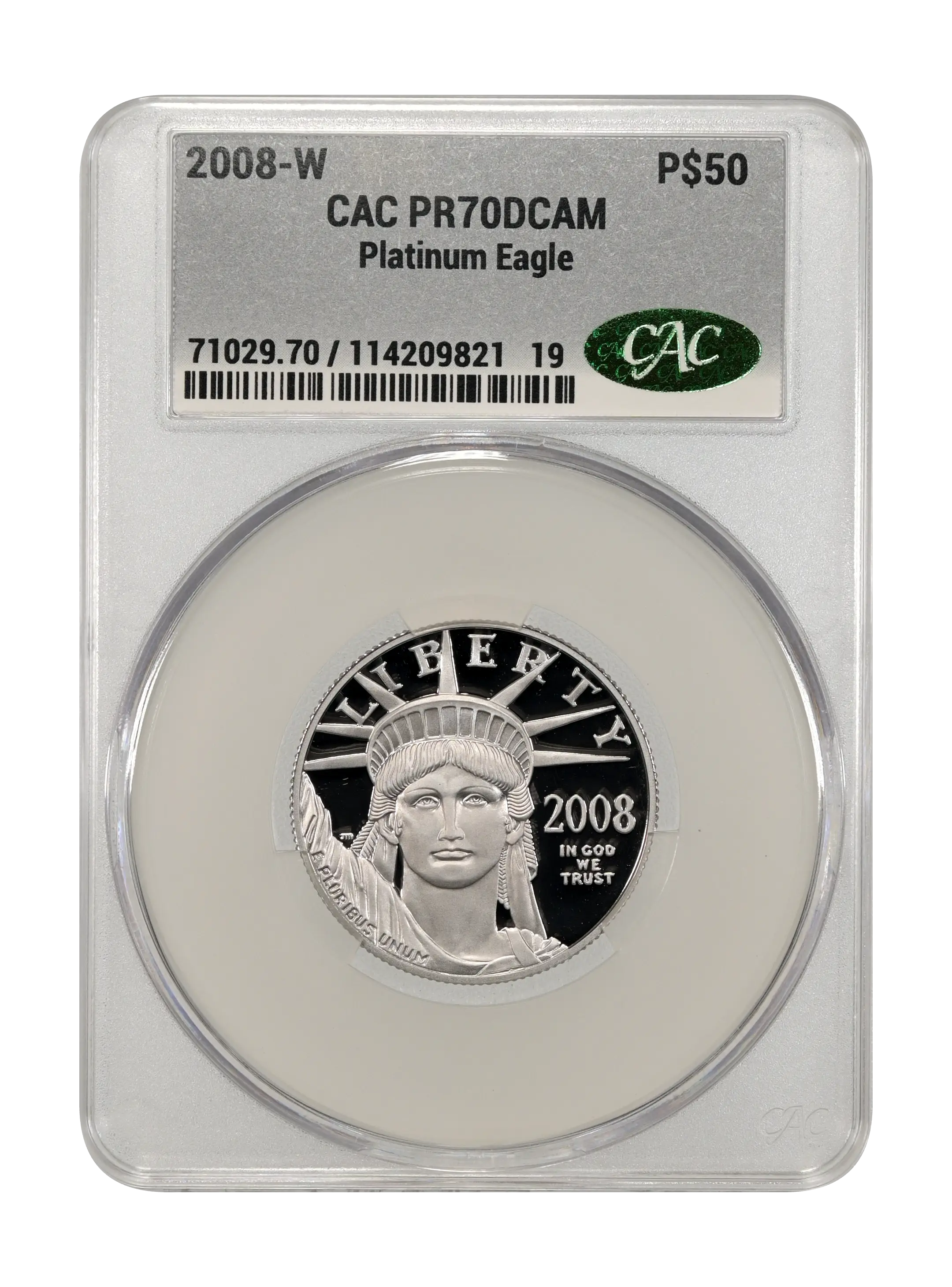 2008-W P$50  Platinum Eagle PR DCAM thumbnail 15