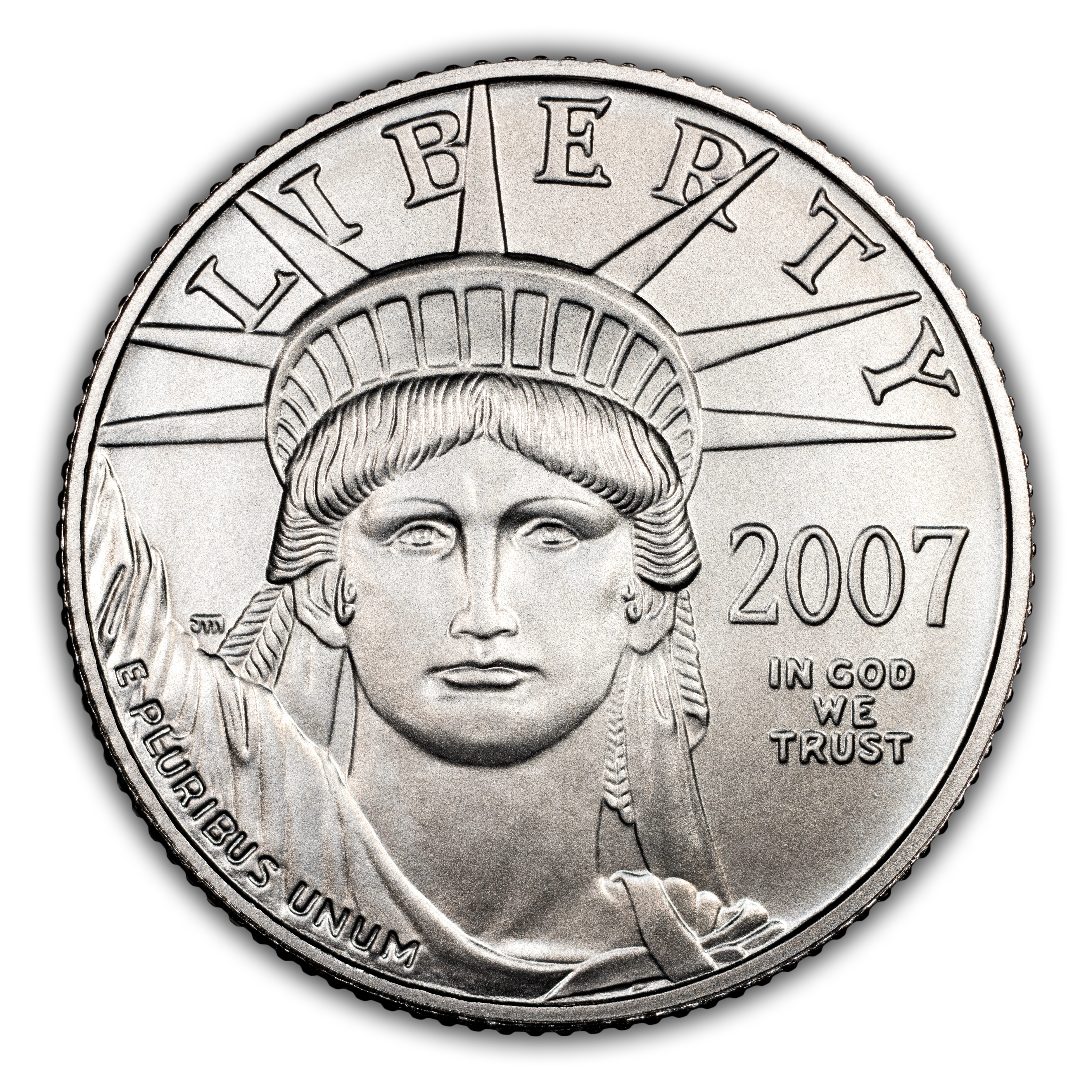 2007-W $10  Platinum Eagle, Burnished MS thumbnail 3