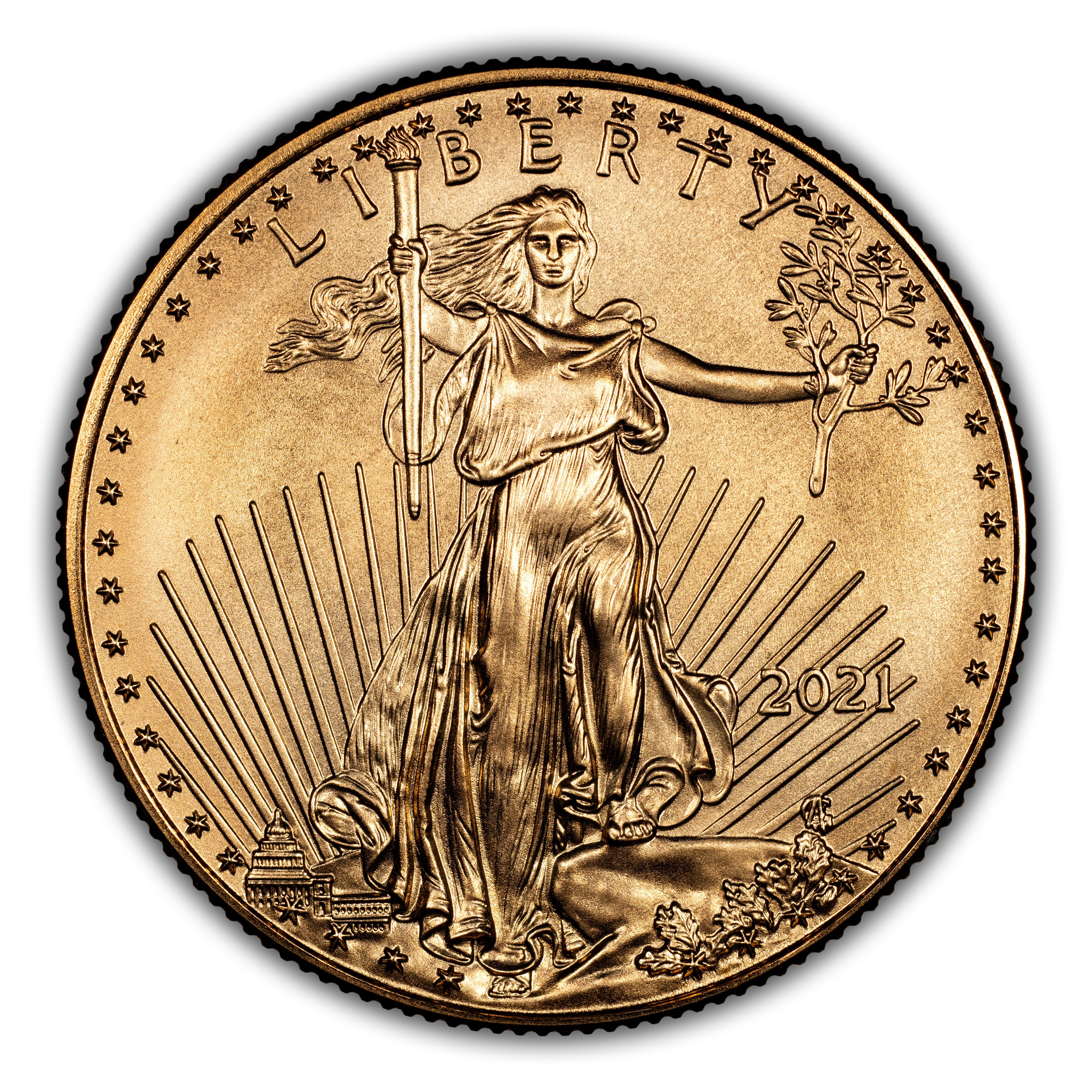 2021 $25 Gold Eagle, Type 1 MS