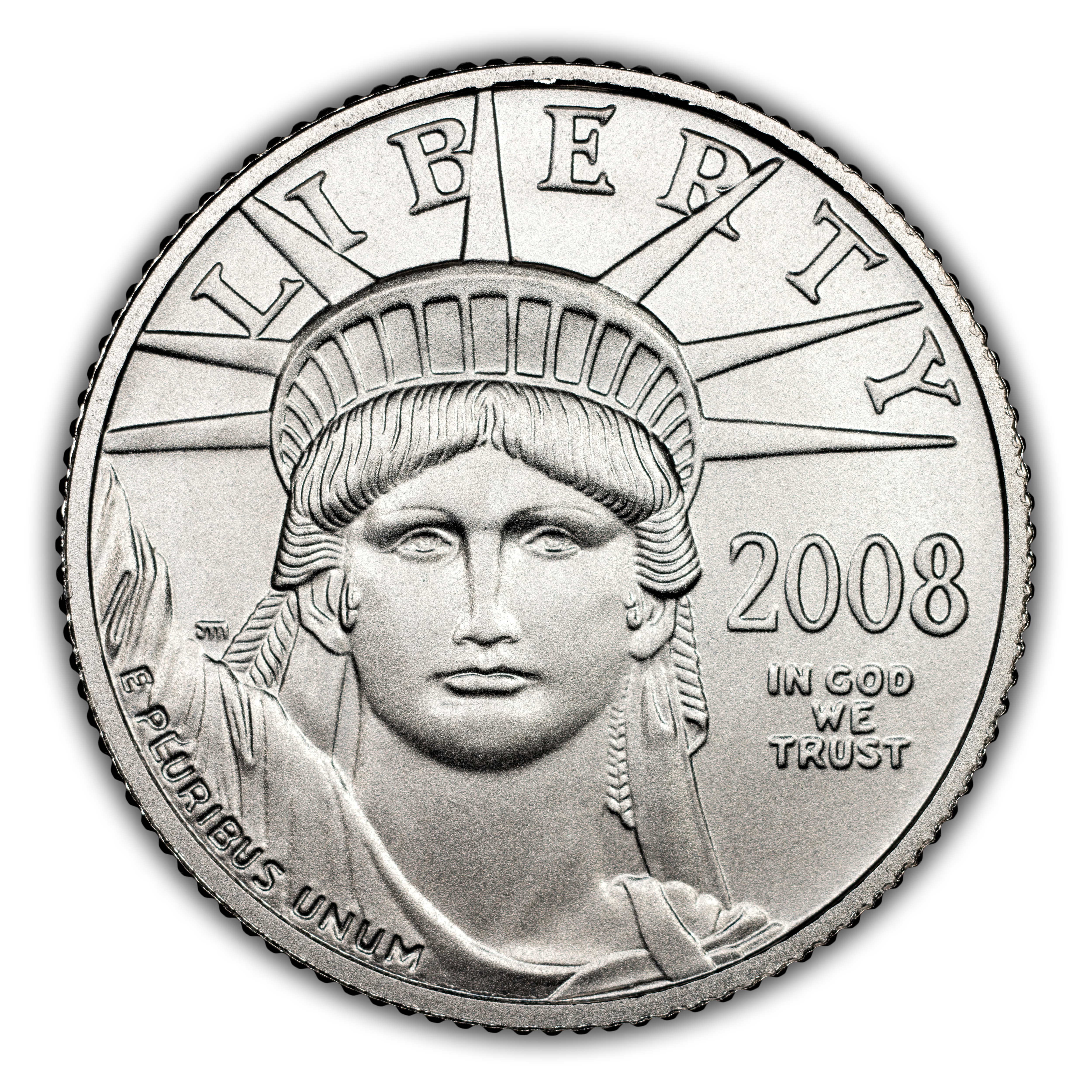 2008-W $10  Platinum Eagle, Burnished MS thumbnail 3