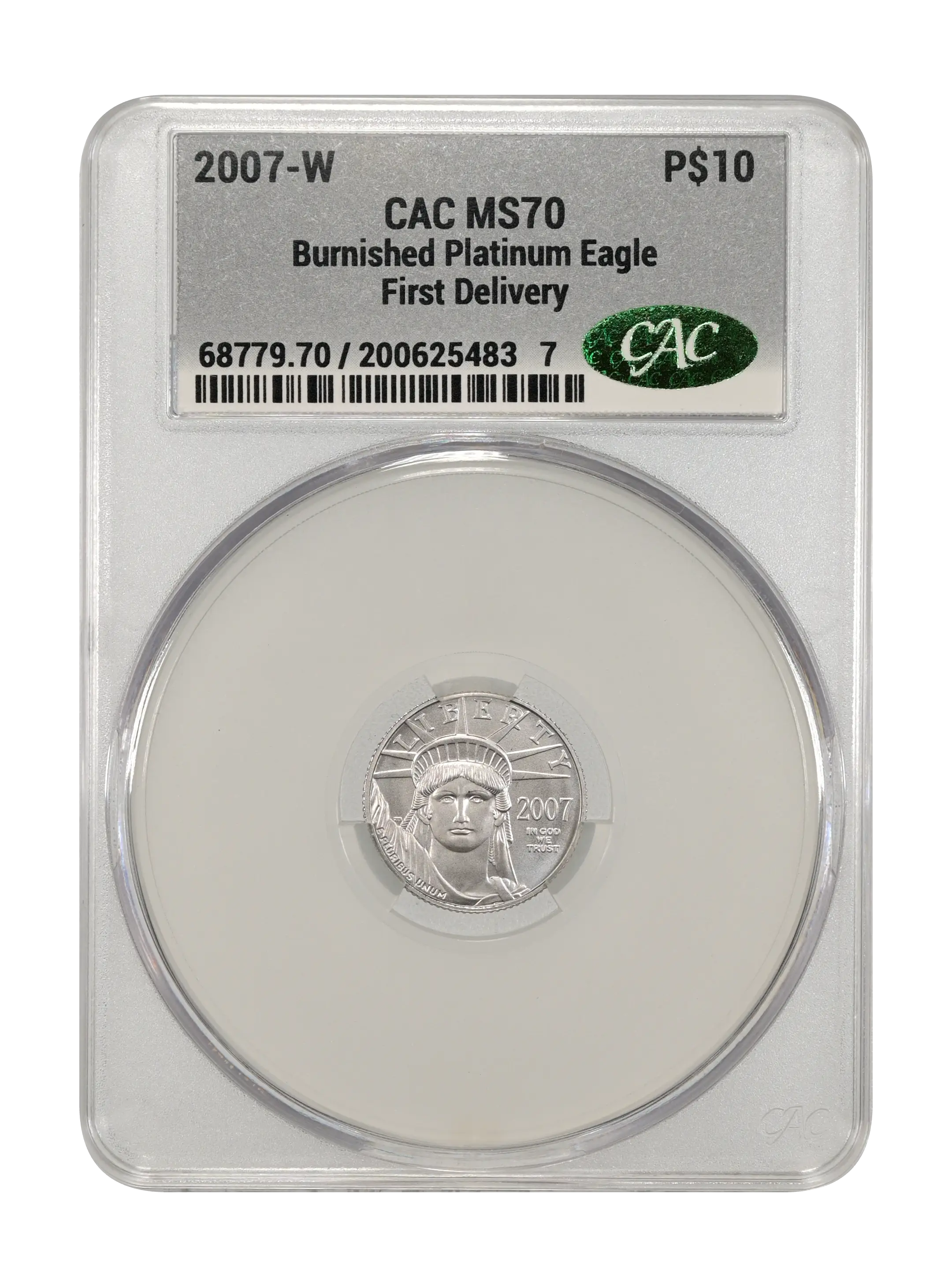 2007-W $10  Platinum Eagle, Burnished MS thumbnail 18