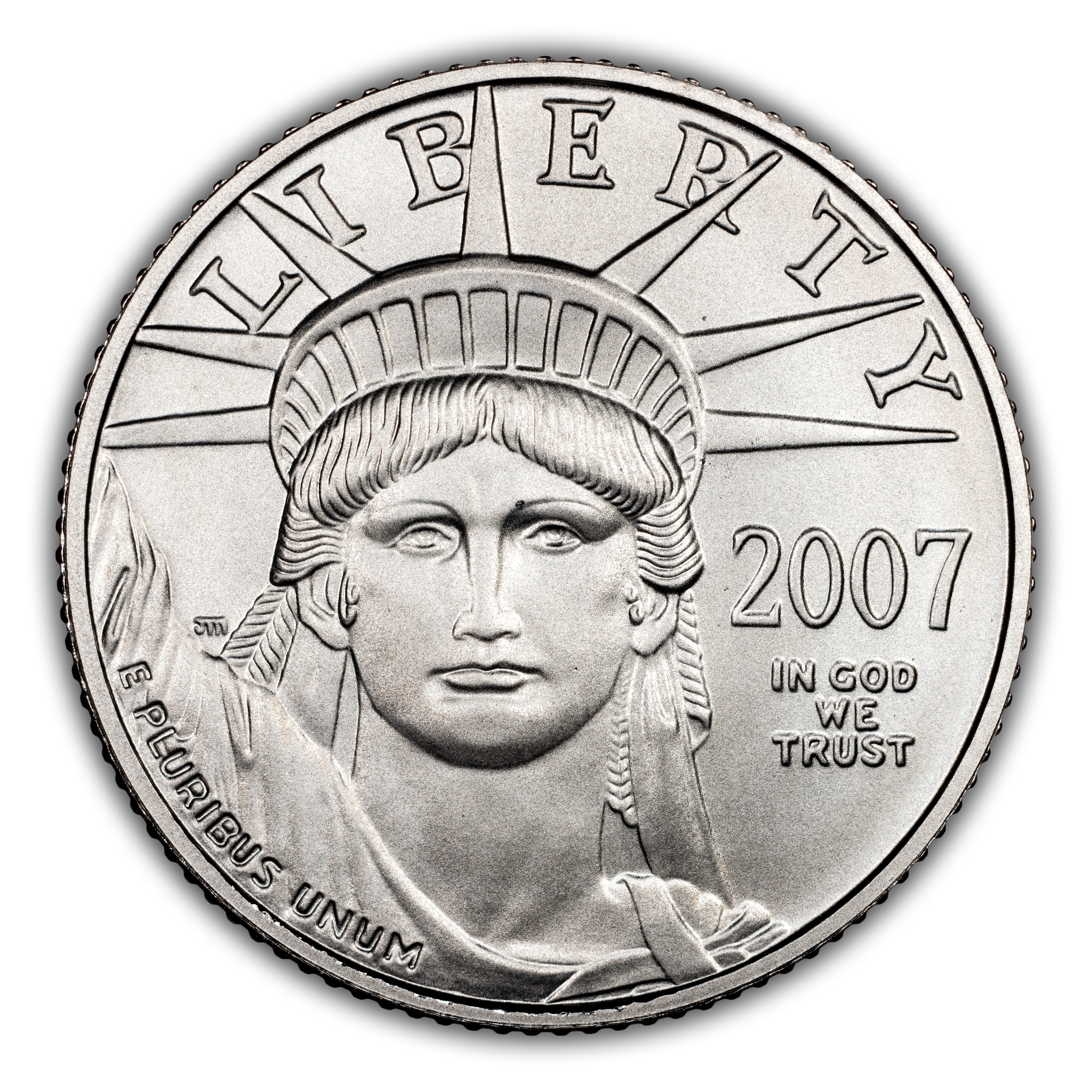 2007-W $10 Platinum Eagle, Burnished MS