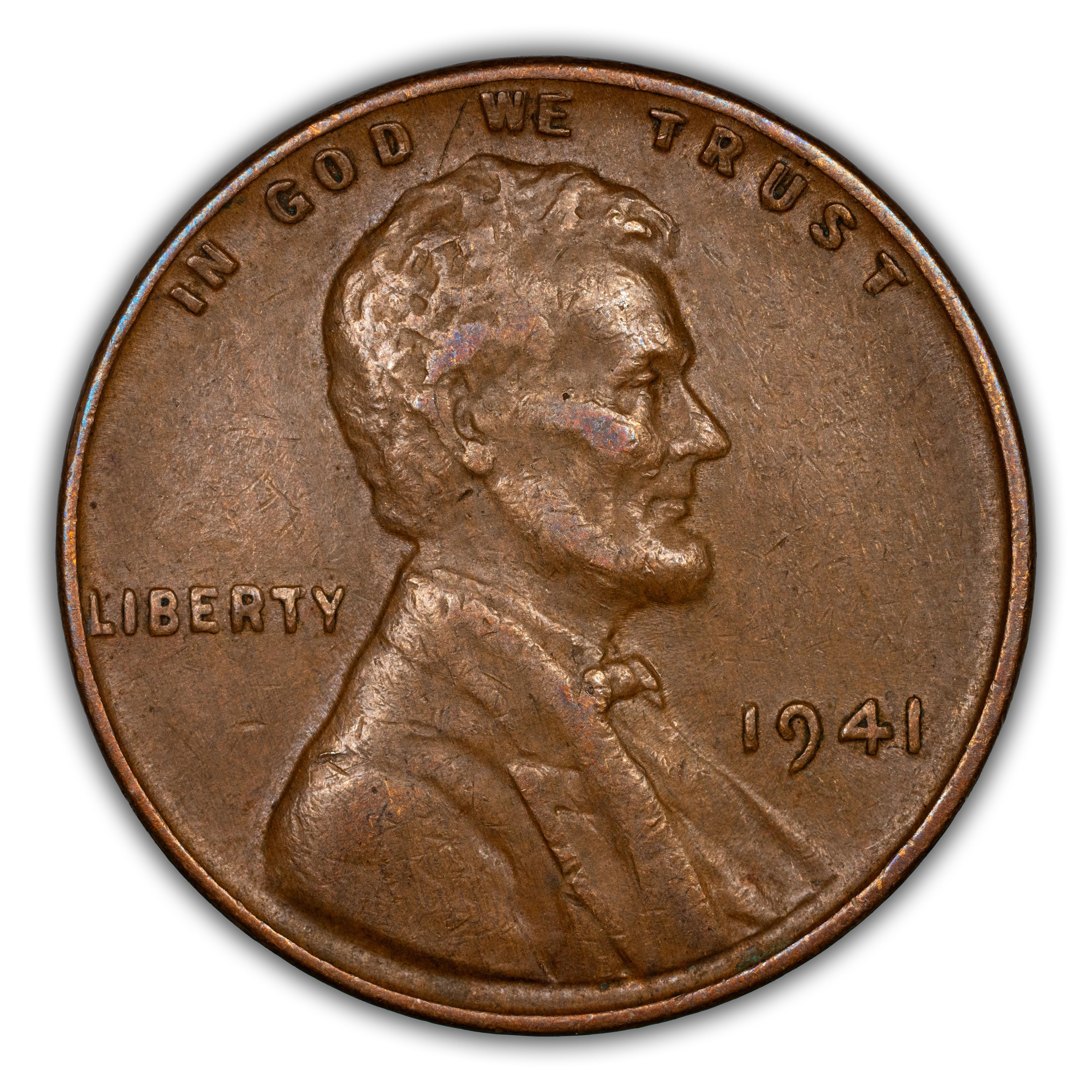1941 1c Doubled Die Obverse, FS-102 MS BN thumbnail 2