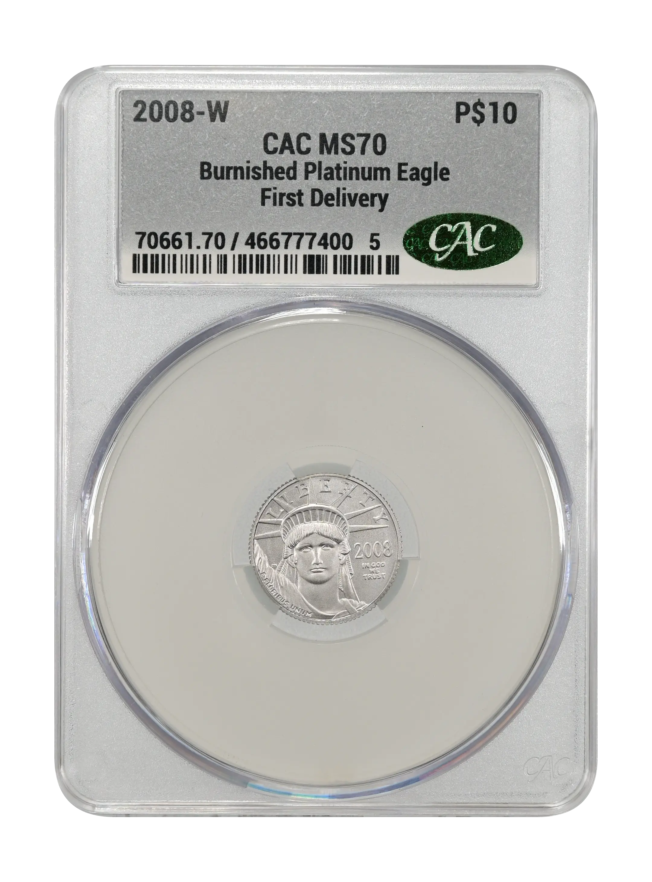 2008-W $10  Platinum Eagle, Burnished MS thumbnail 14