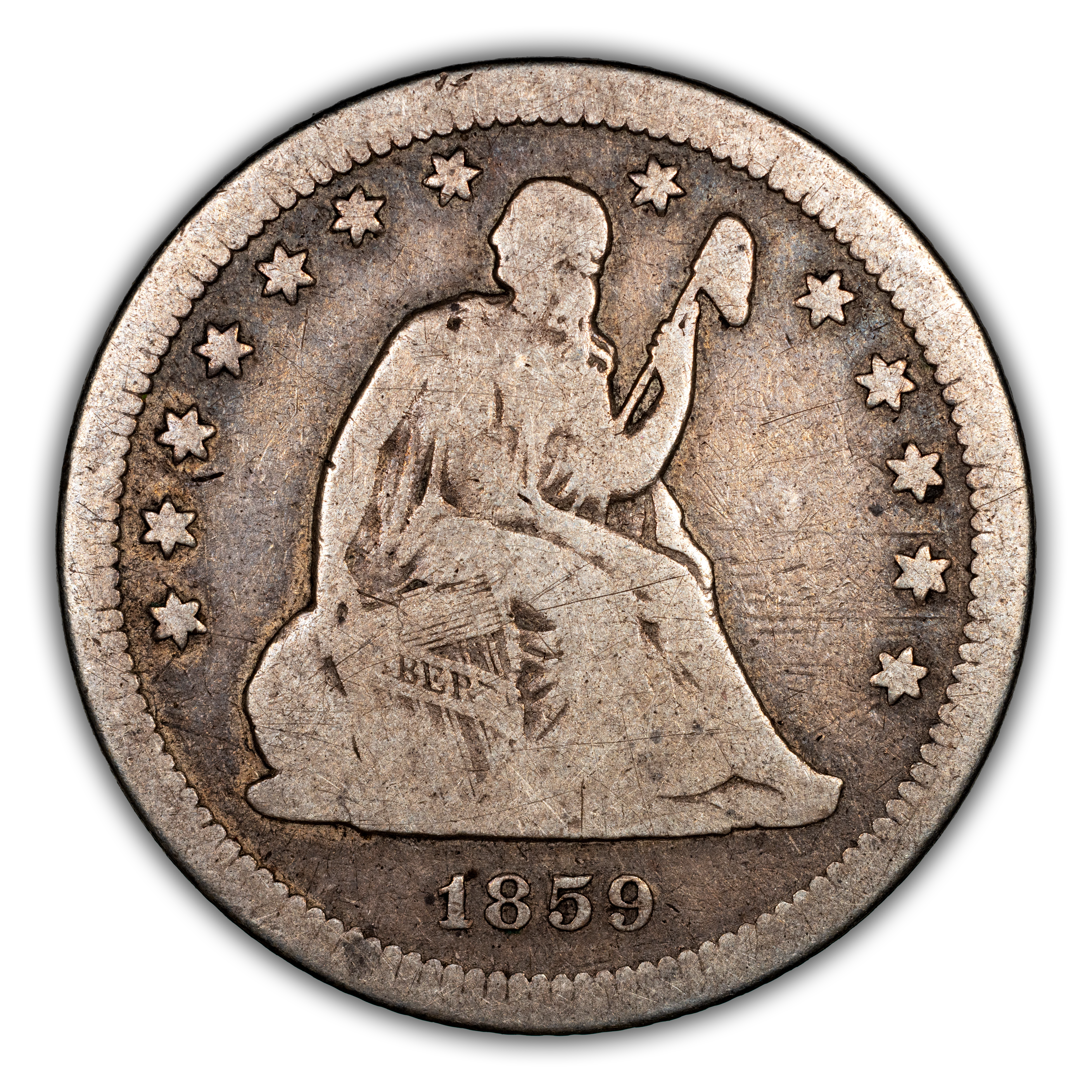 1859-S 25c MS