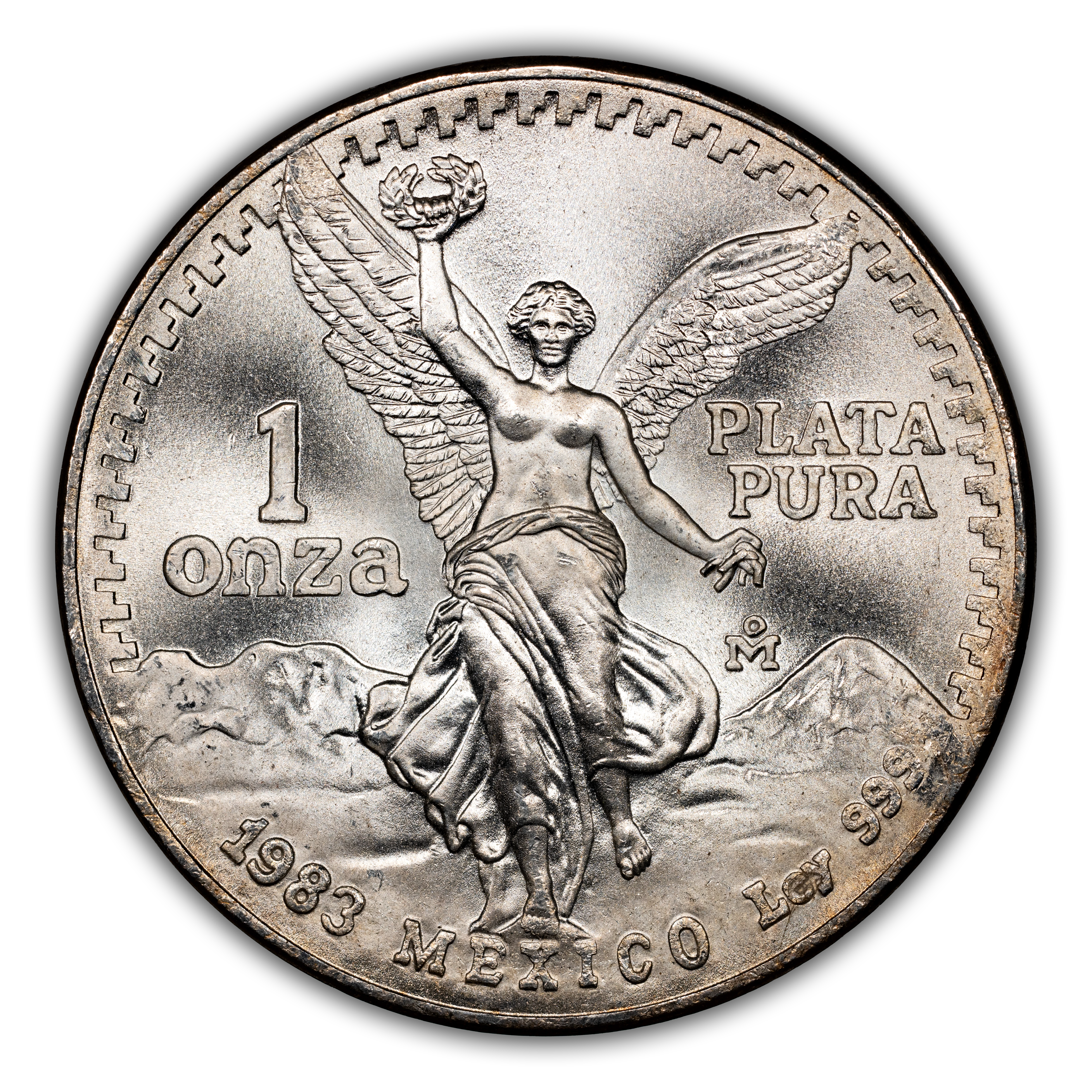 1983-Mo 1 Onza Libertad, Silver MS (KM-494.1) thumbnail 4