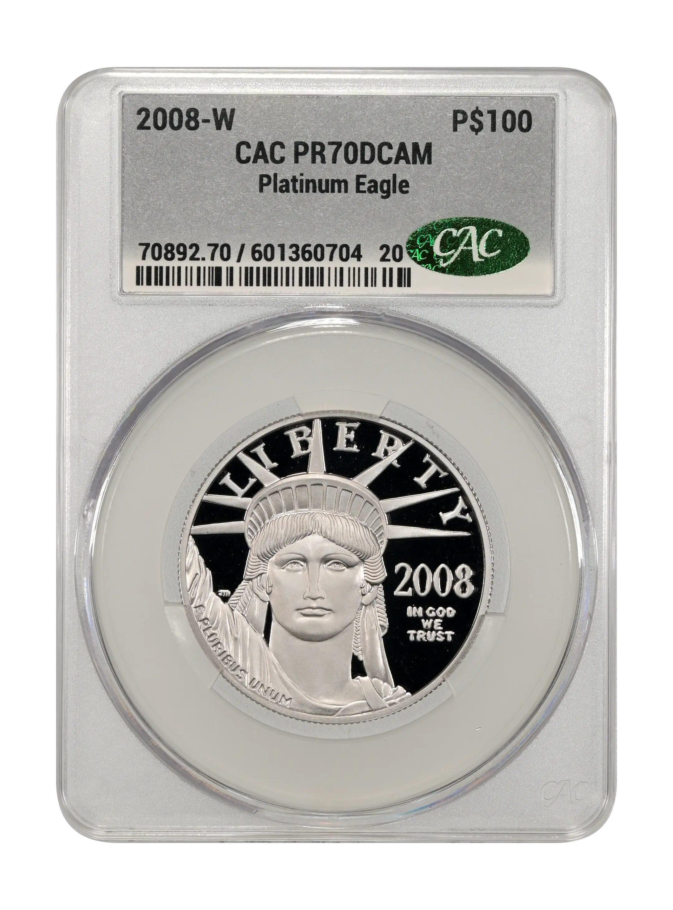 2008-W P$100  Platinum Eagle PR DCAM thumbnail 9