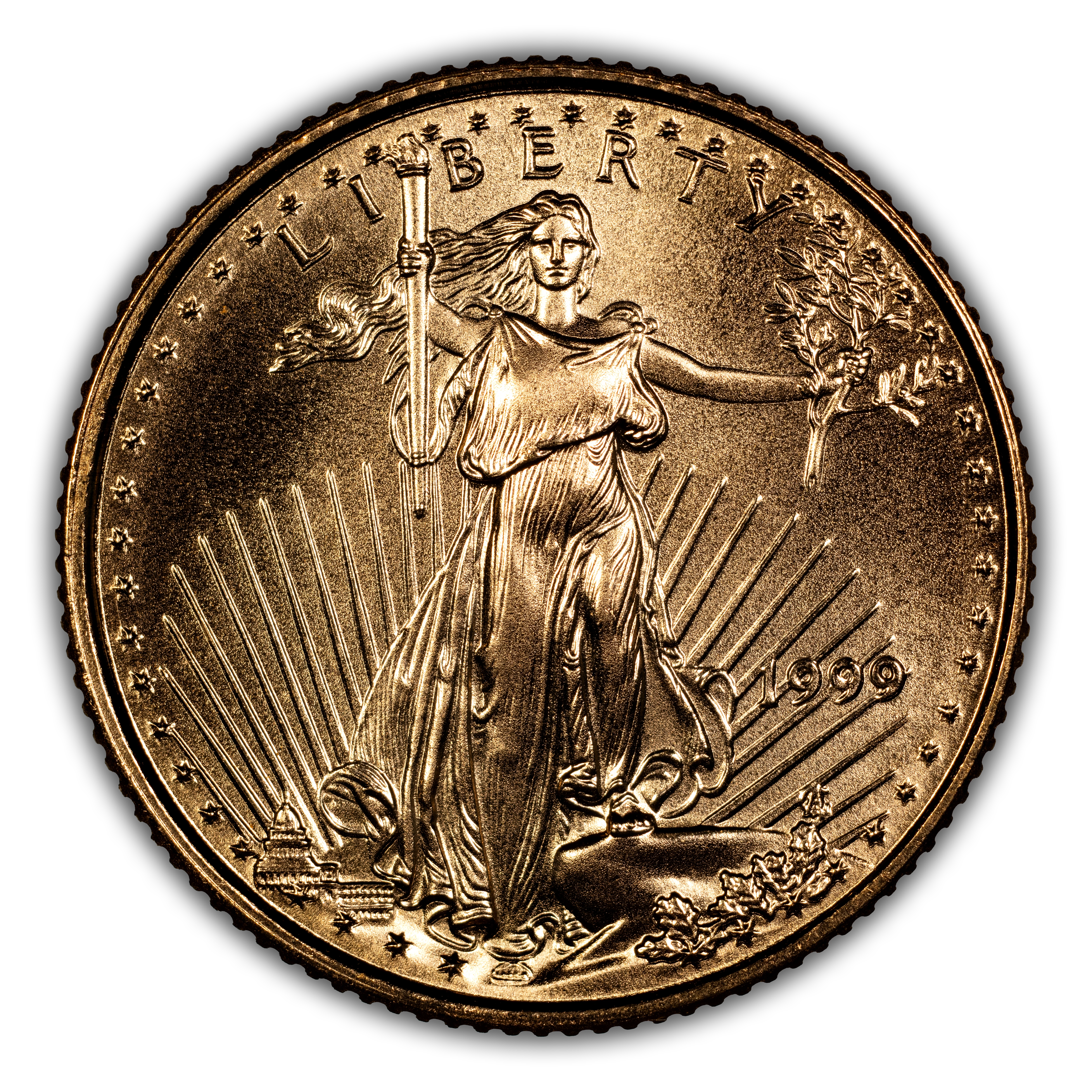 1999 $5  Gold Eagle MS thumbnail 3