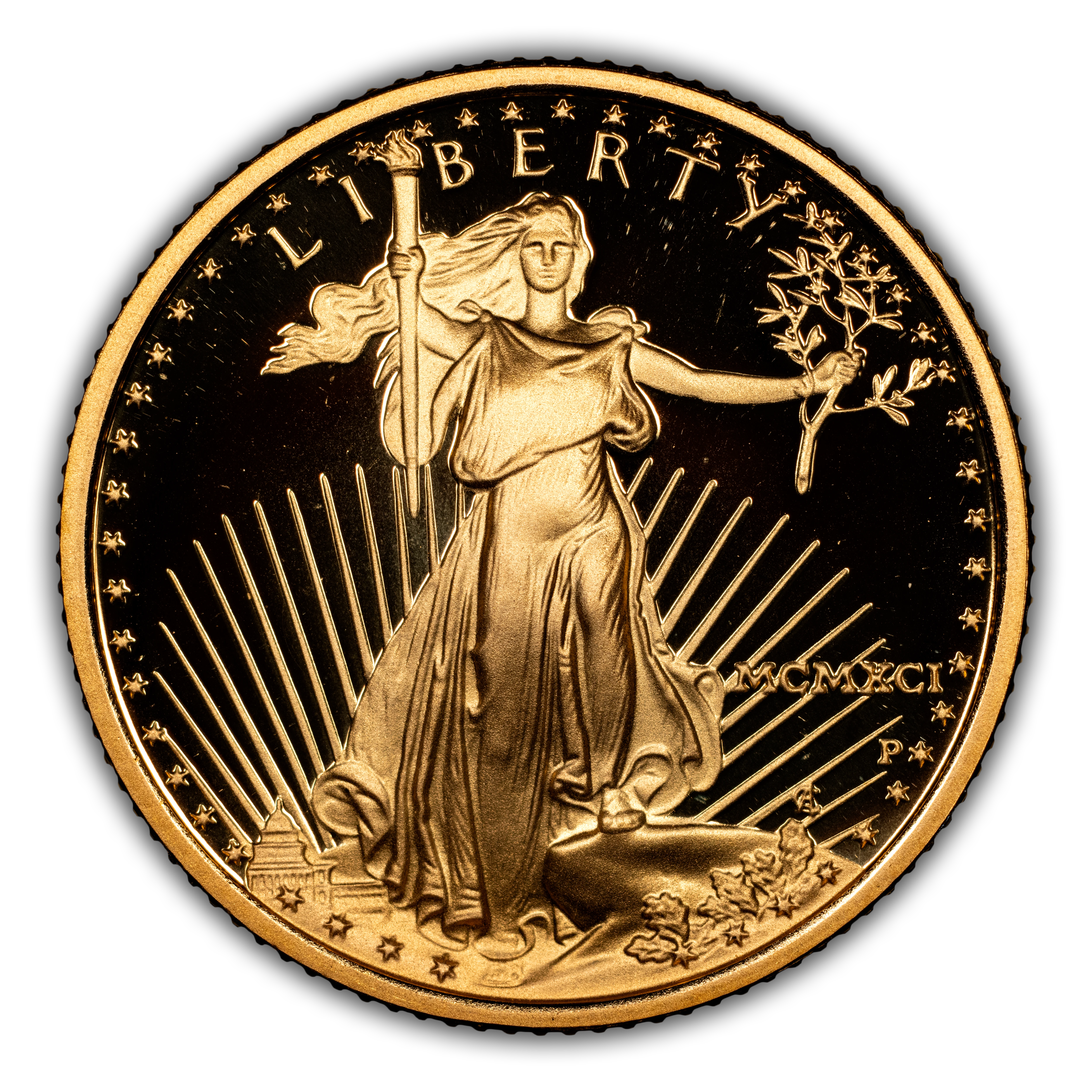 1991-P $5 Gold Eagle PR DCAM