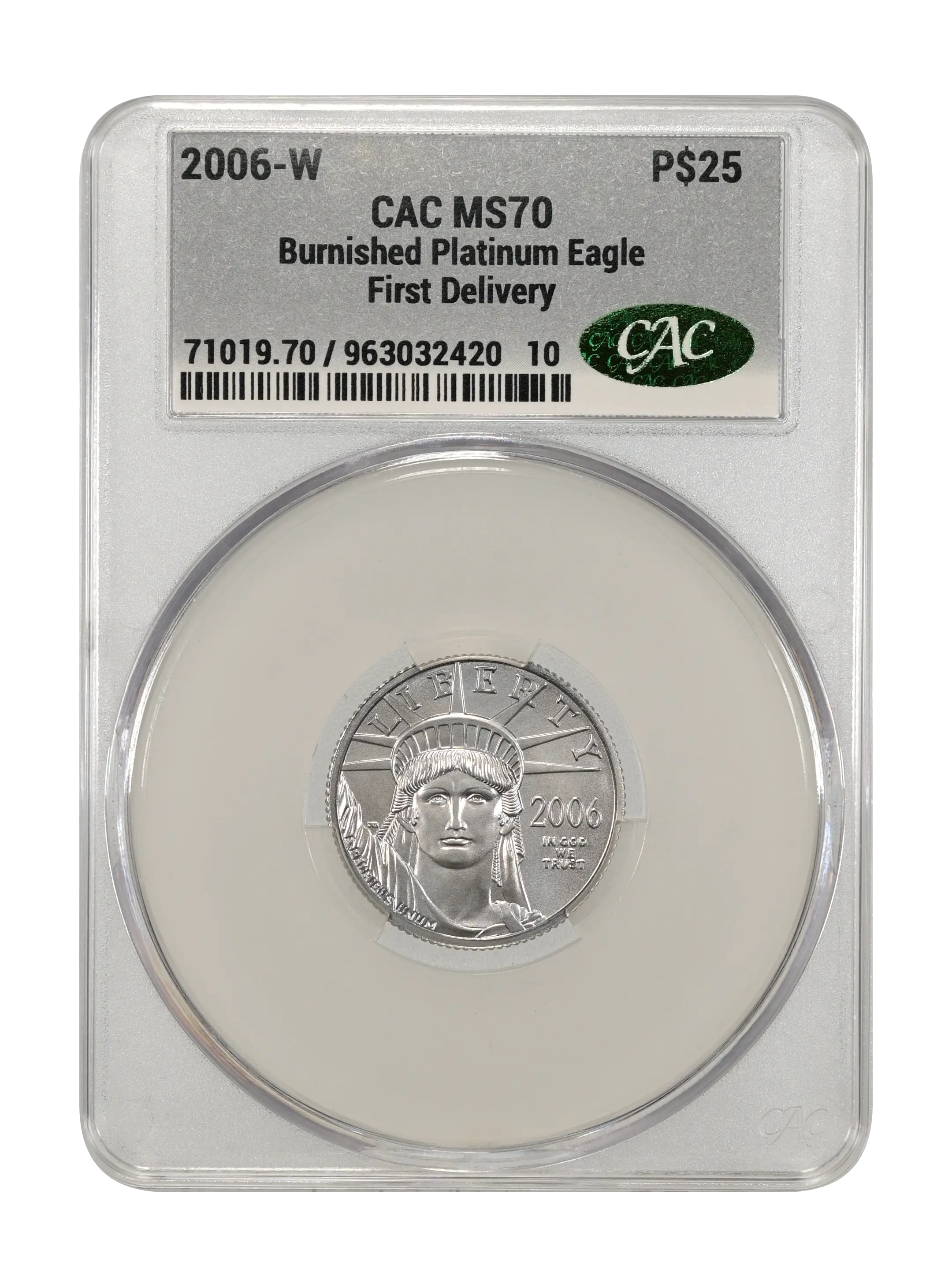 2006-W $25  Platinum Eagle, Burnished MS thumbnail 9