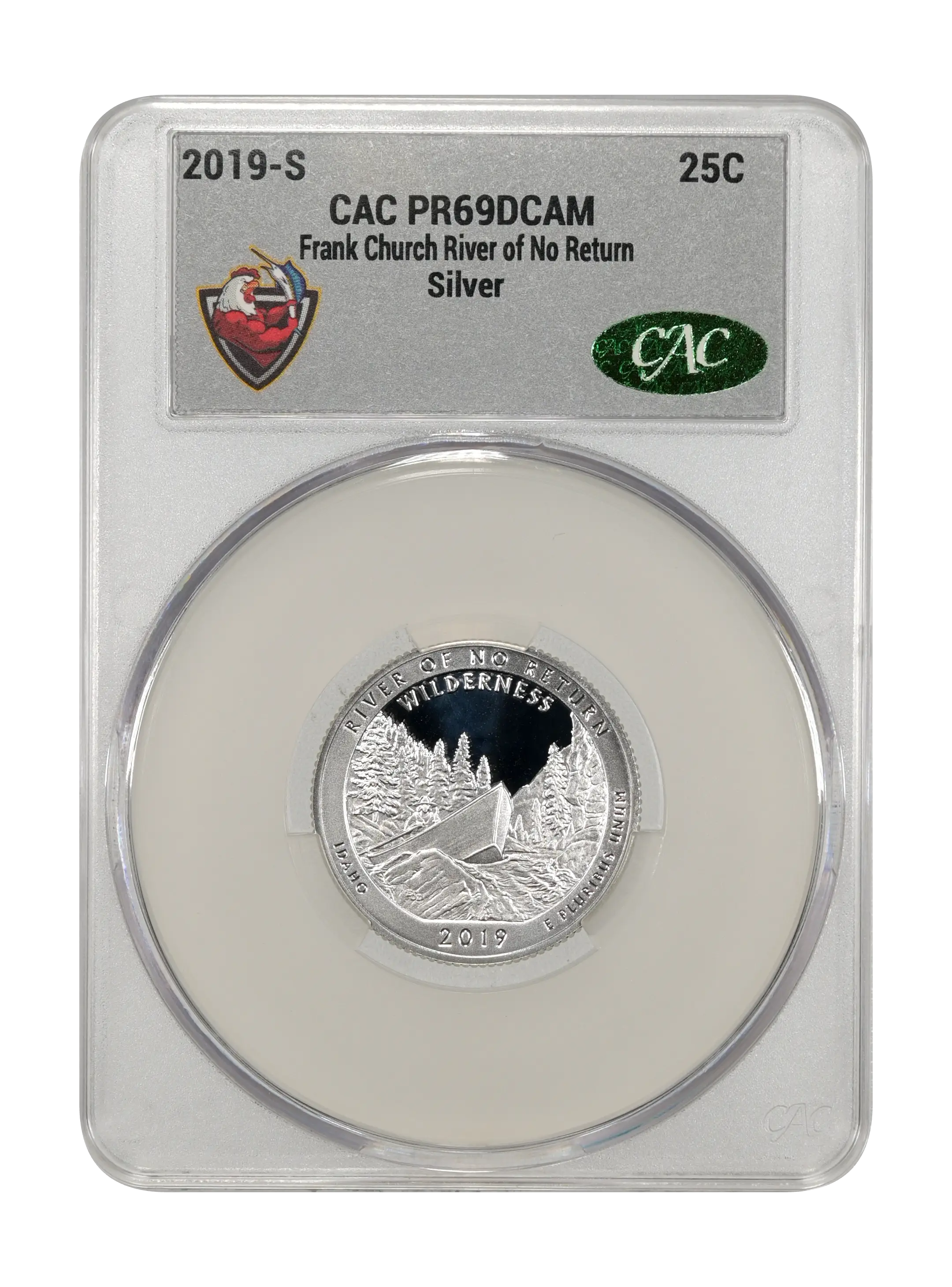 2019-S 25c Frank Church River of No Return, Silver PR DCAM thumbnail 6
