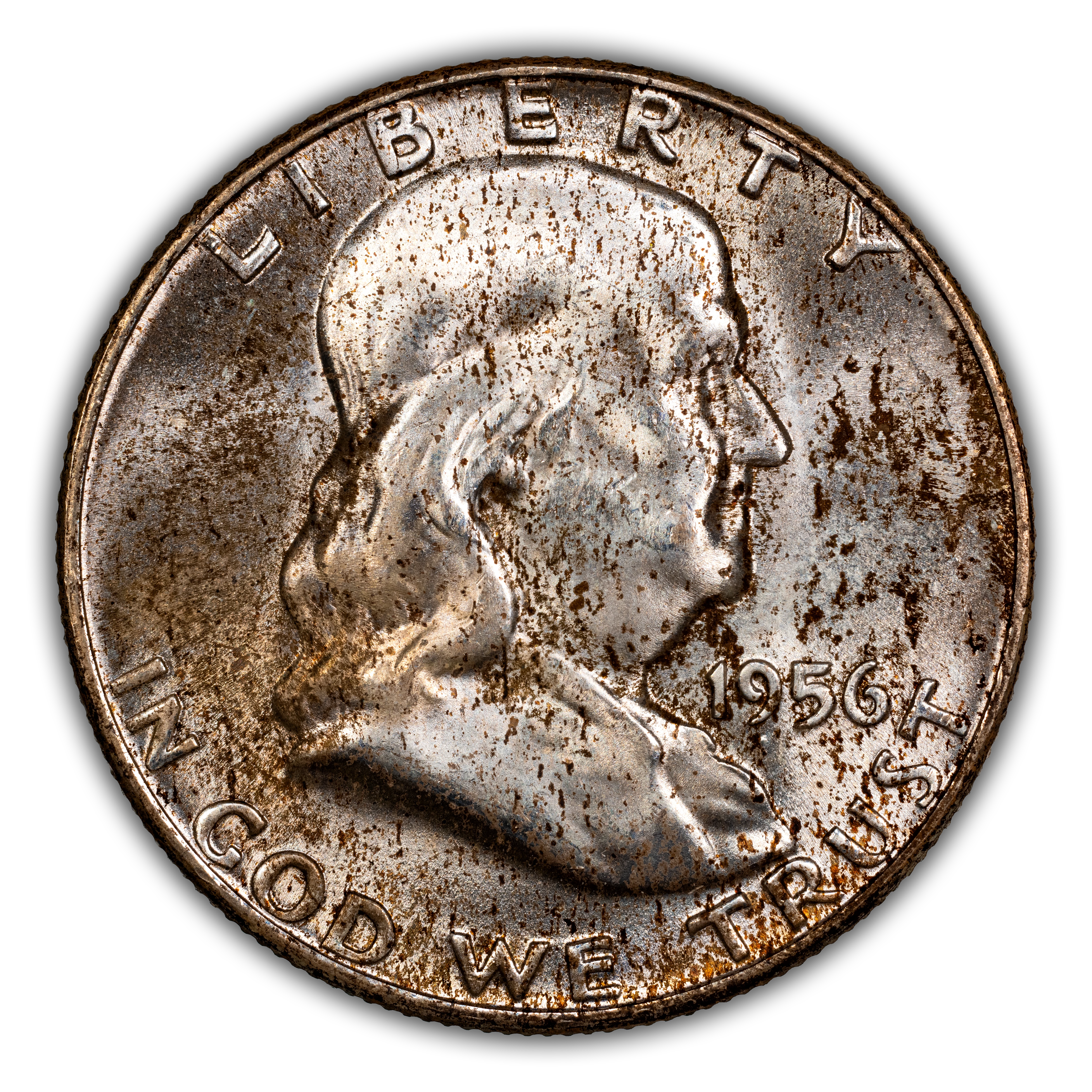 1956 50c Obverse Die Clash, FS-402 MS thumbnail 2