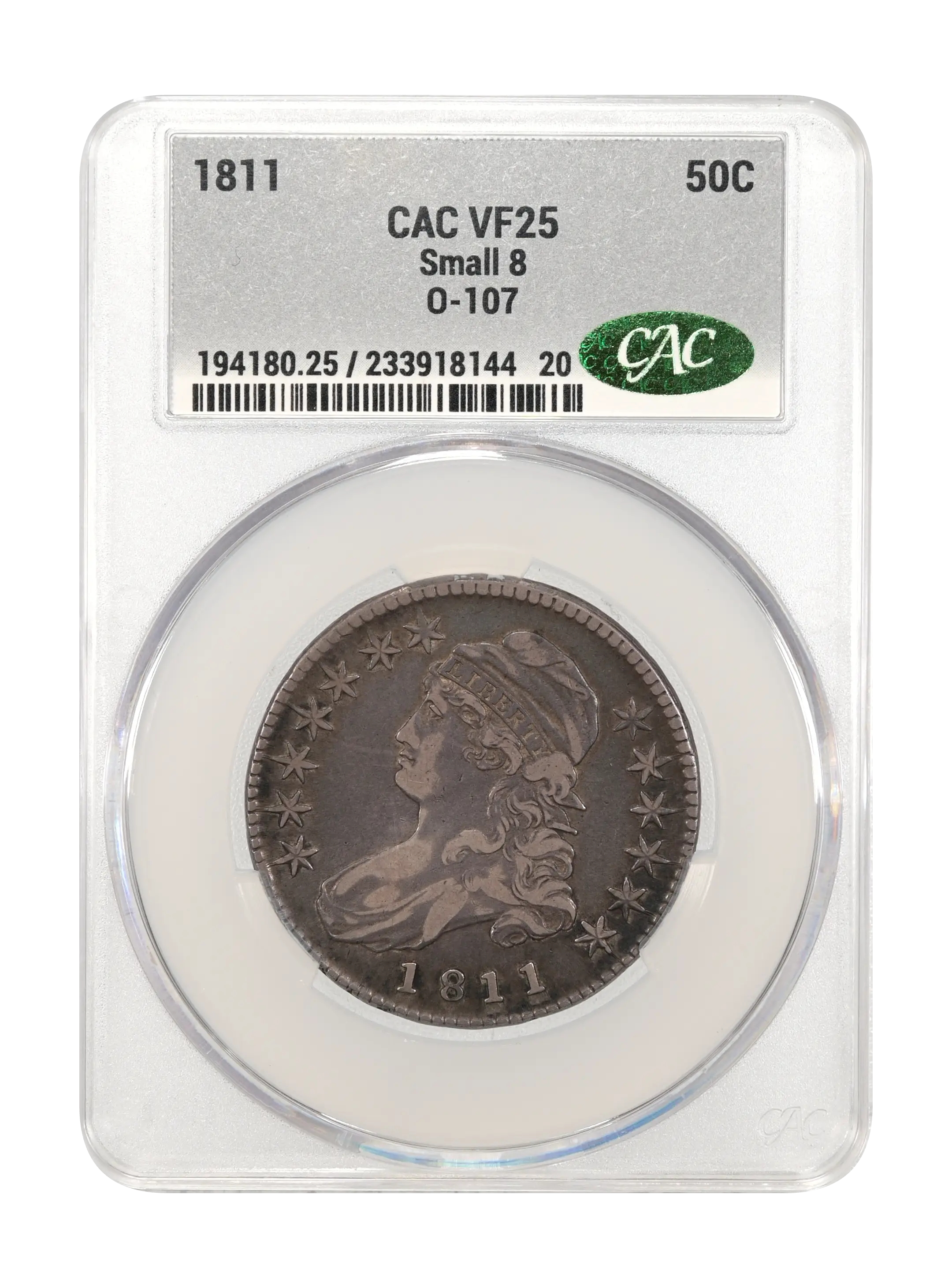1811 50c Small 8, O-107 MS thumbnail 10