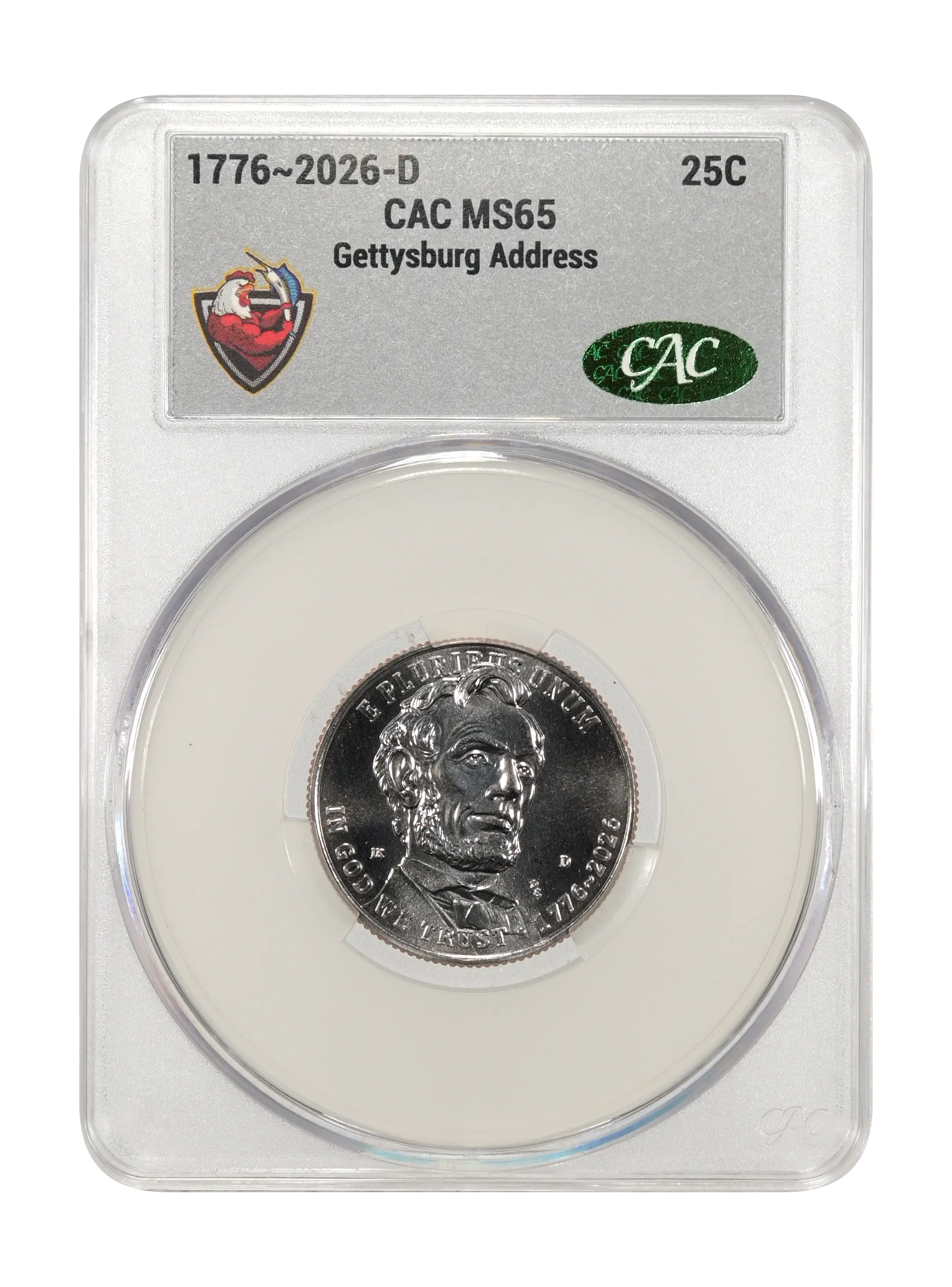 1776~2026-D 25c Gettysburg Address MS thumbnail 5