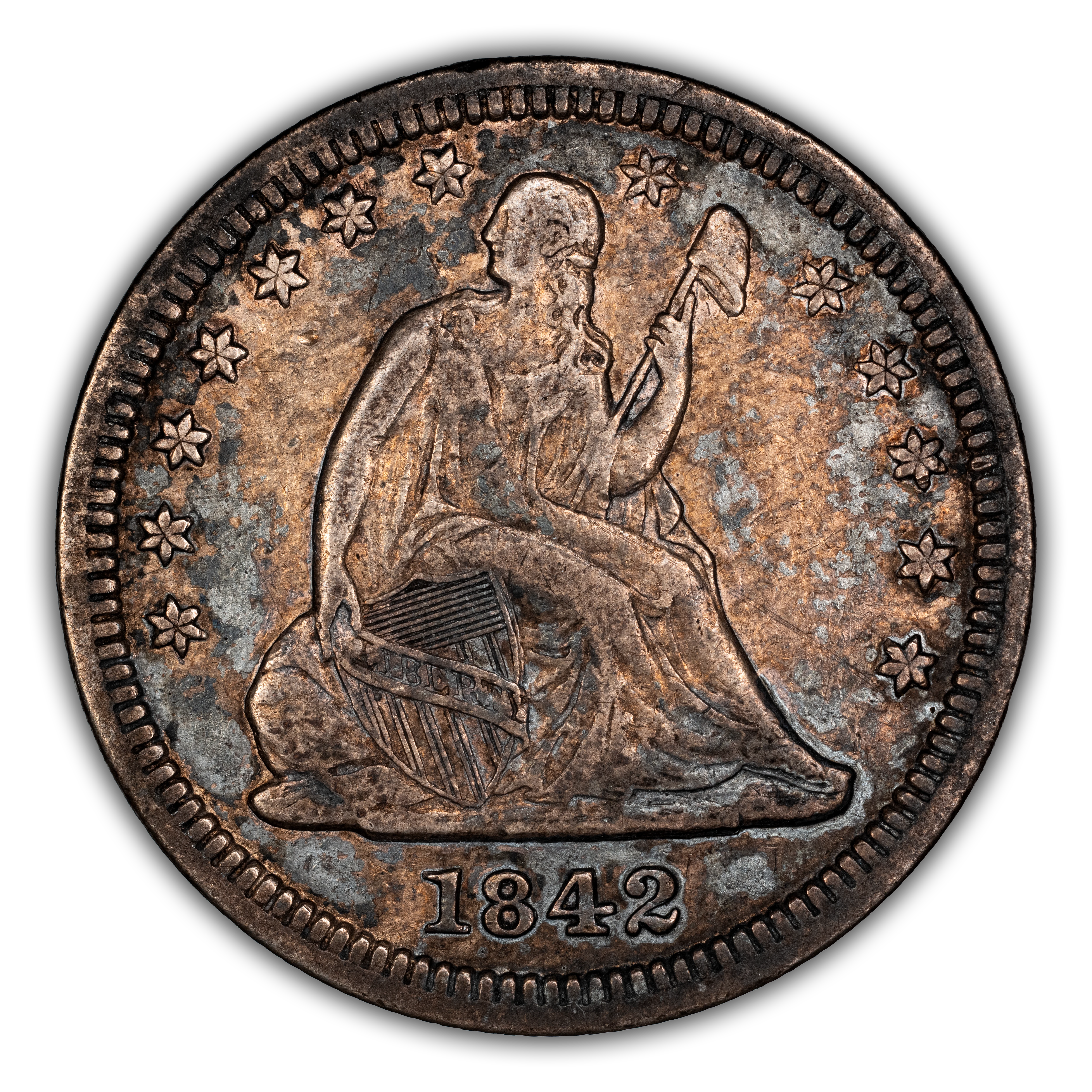 1842-O 25c Large Date MS thumbnail 3