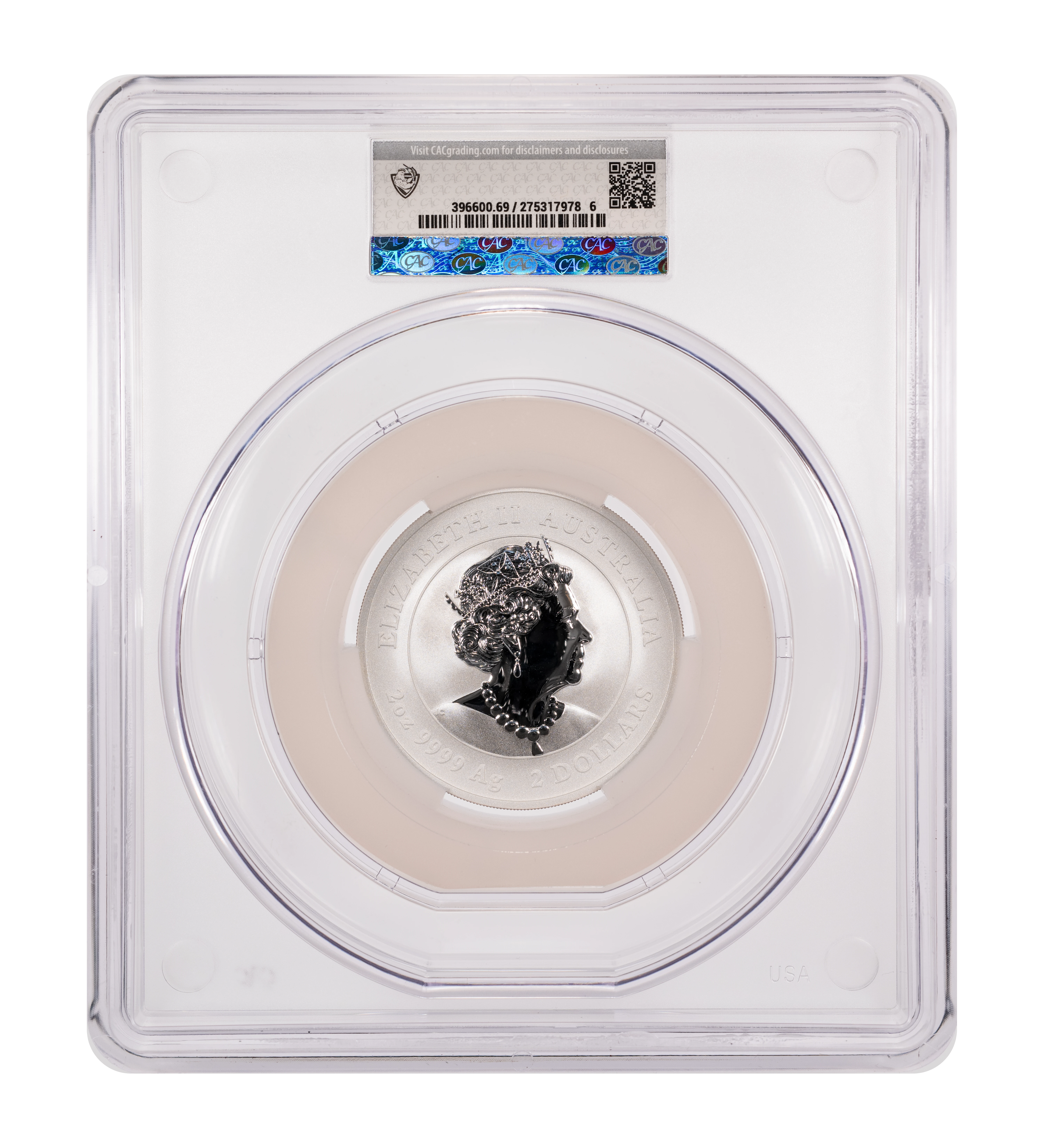 2022-P S$2 2oz Silver, Year of the Tiger MS thumbnail 2