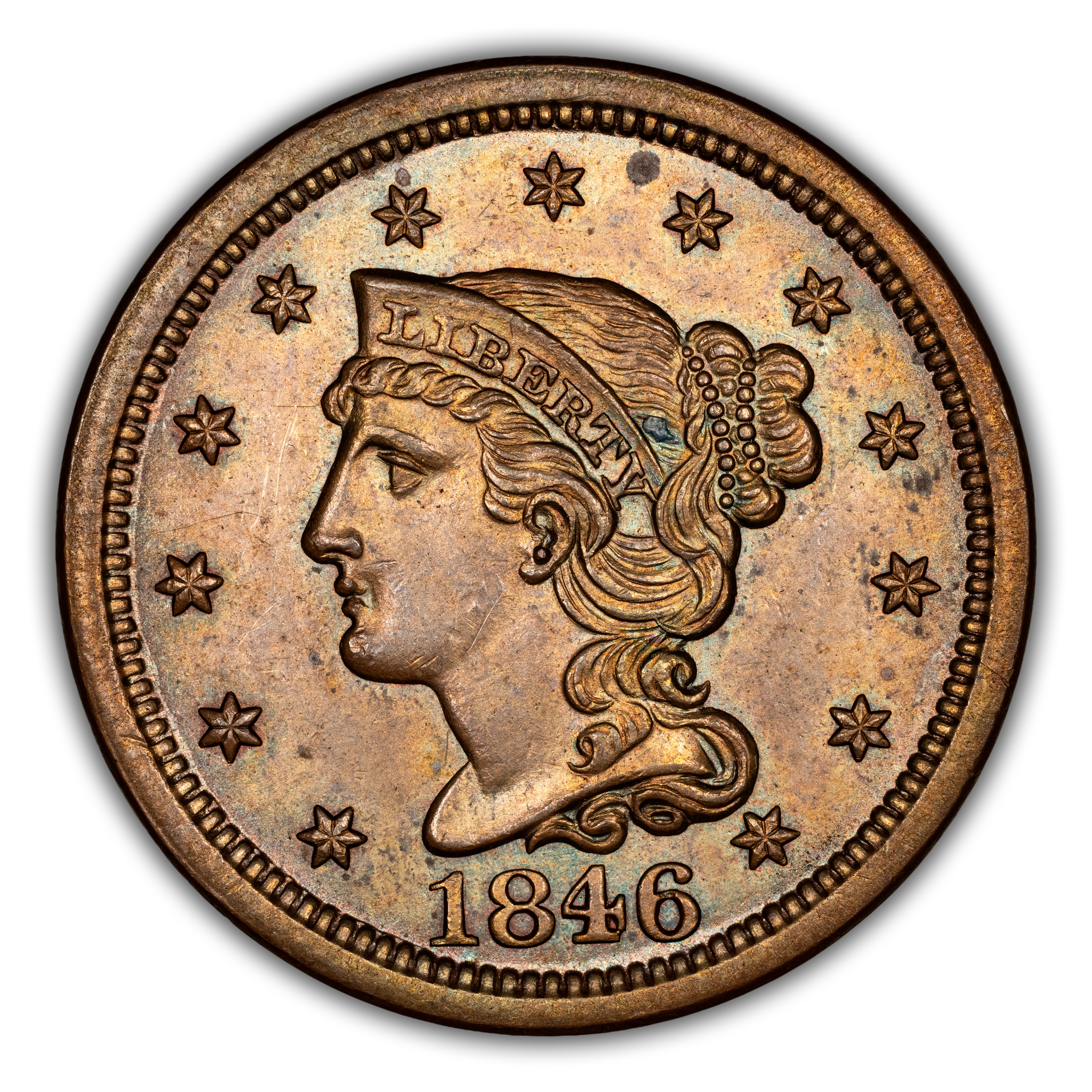 1846 1c Medium Date MS BN
