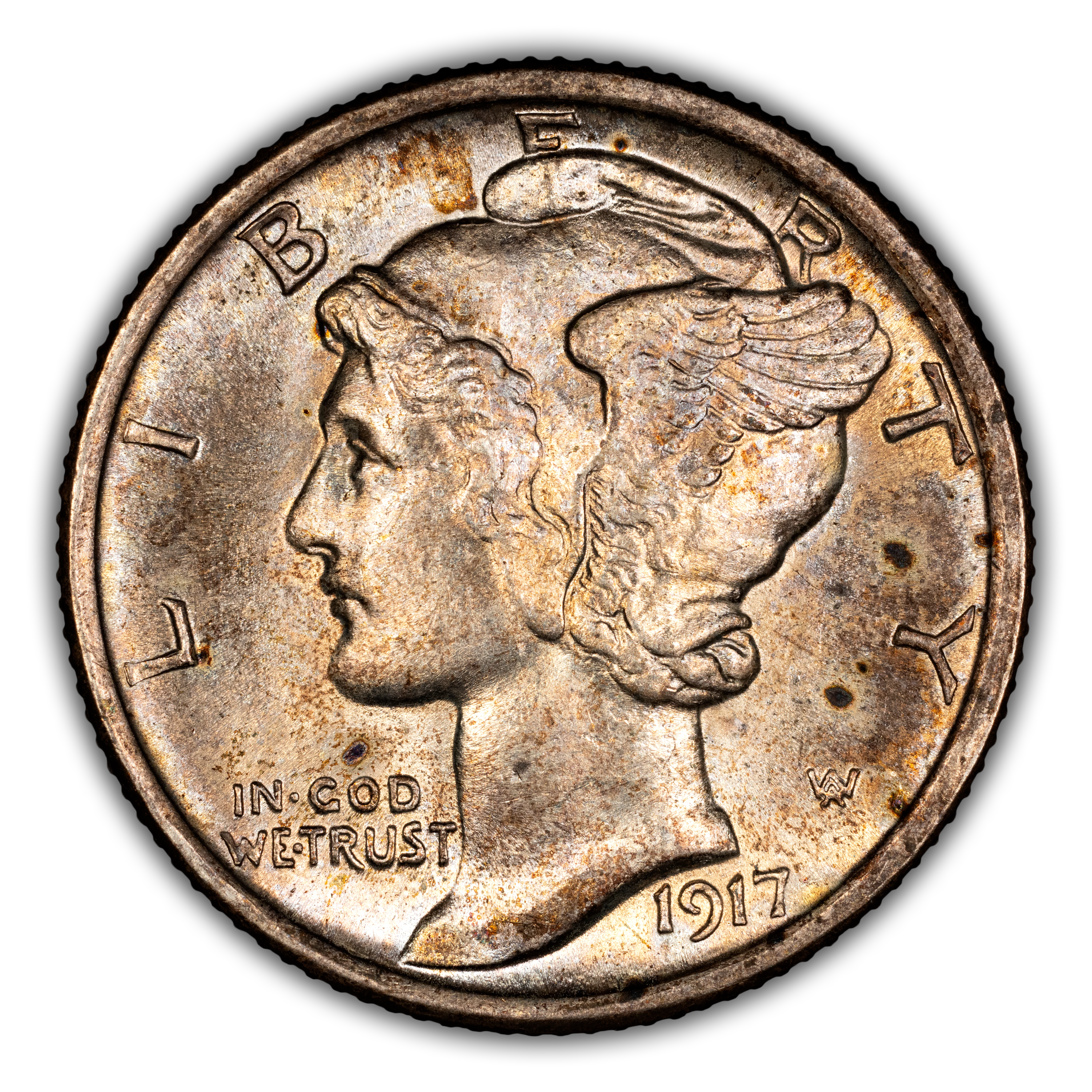 1917-D 10c MS thumbnail 3