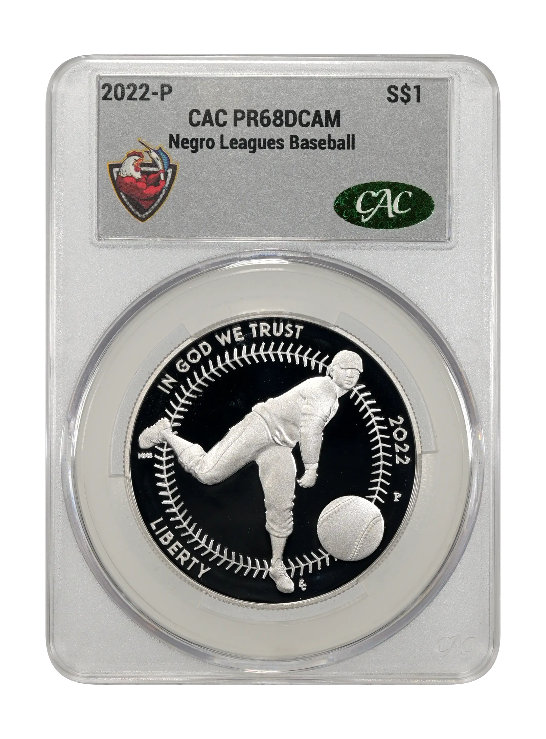 2022-P S$1 Negro Leagues Baseball PR DCAM PR66 DCAM thumbnail 22