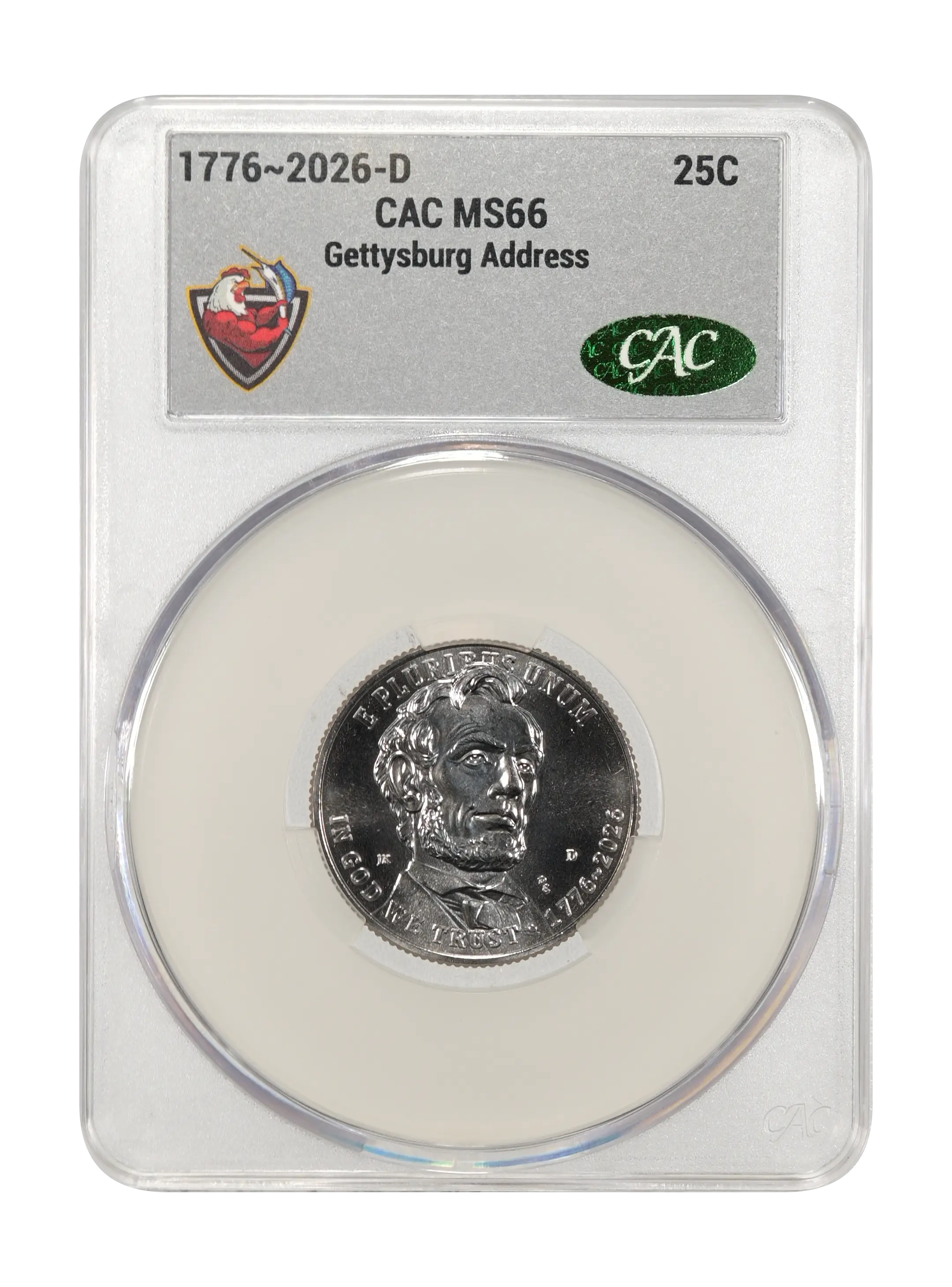 1776~2026-D 25c Gettysburg Address MS thumbnail 6