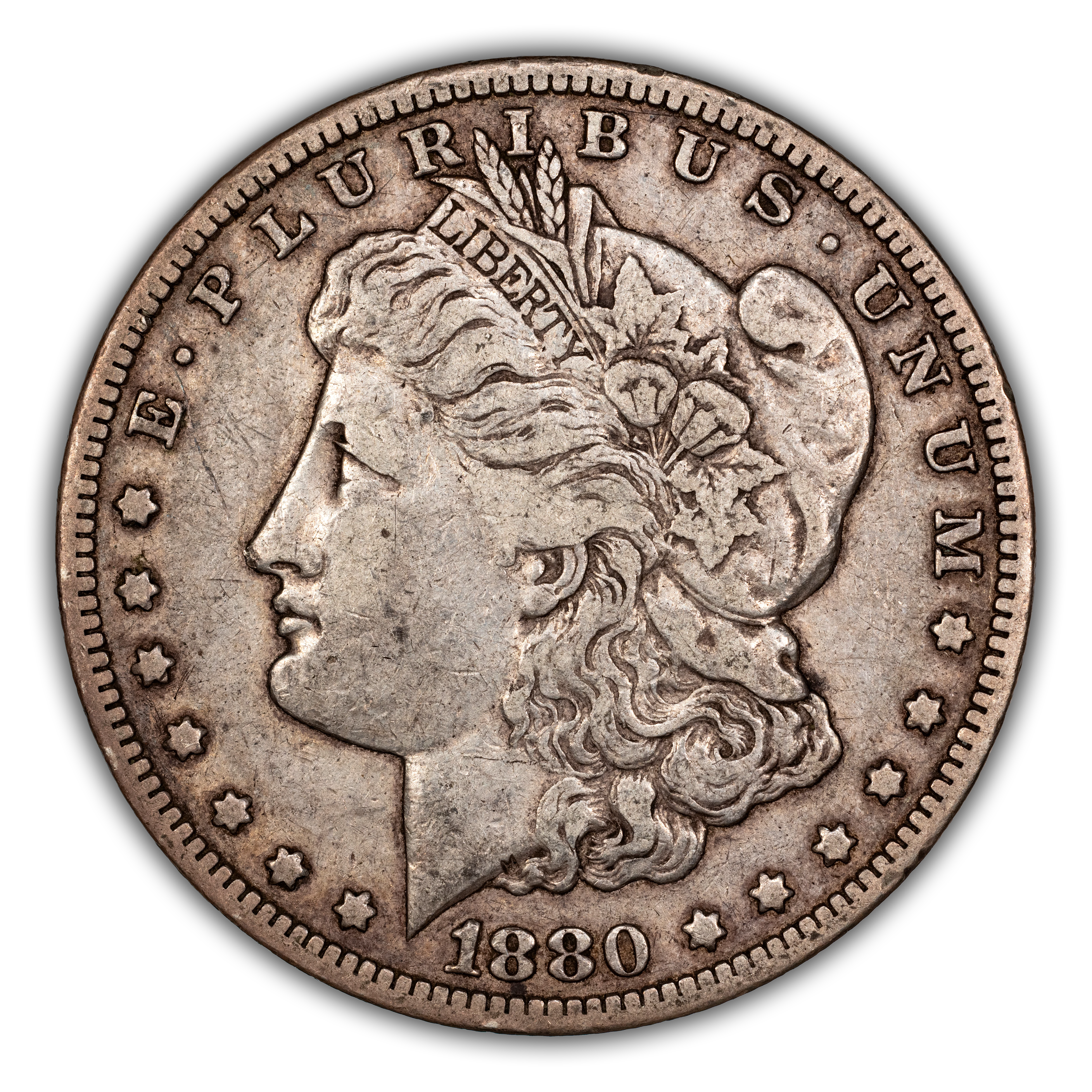 1880-CC $1  Reverse of 1878, 8/7 MS thumbnail 3